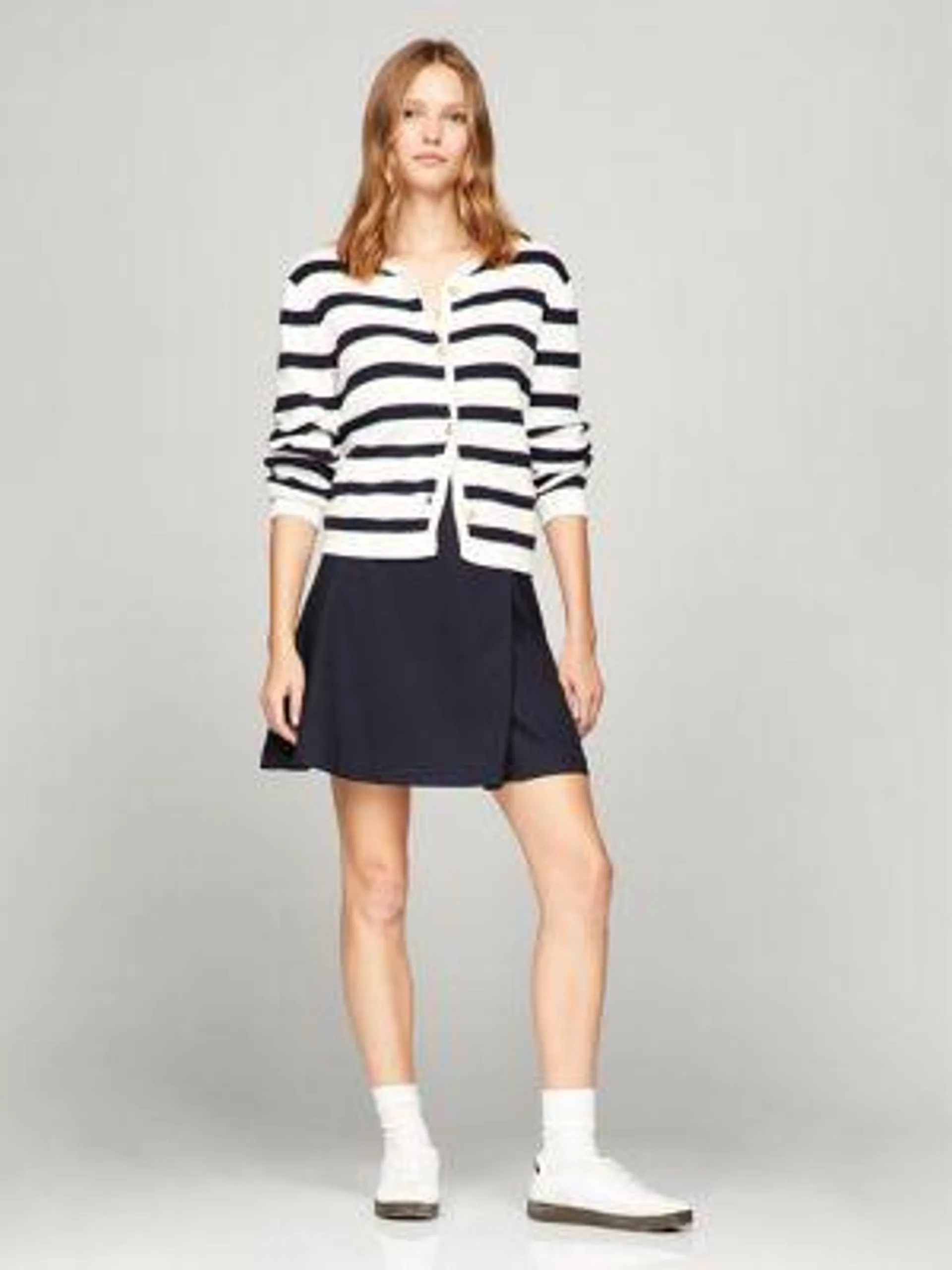 Stripe Button-Up Cardigan