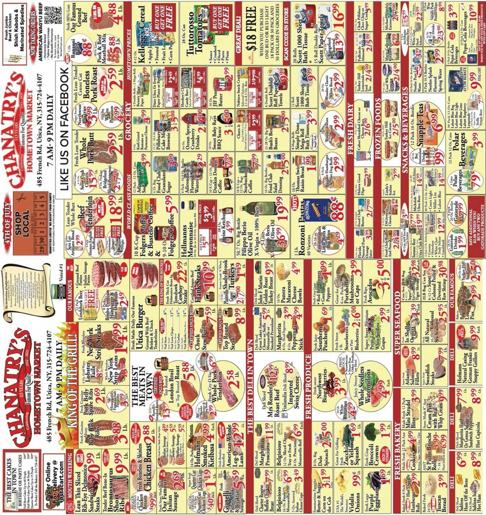 Weekly ad Chanatry's Hometown Market from June 29 to July 5 2025 - Page 1