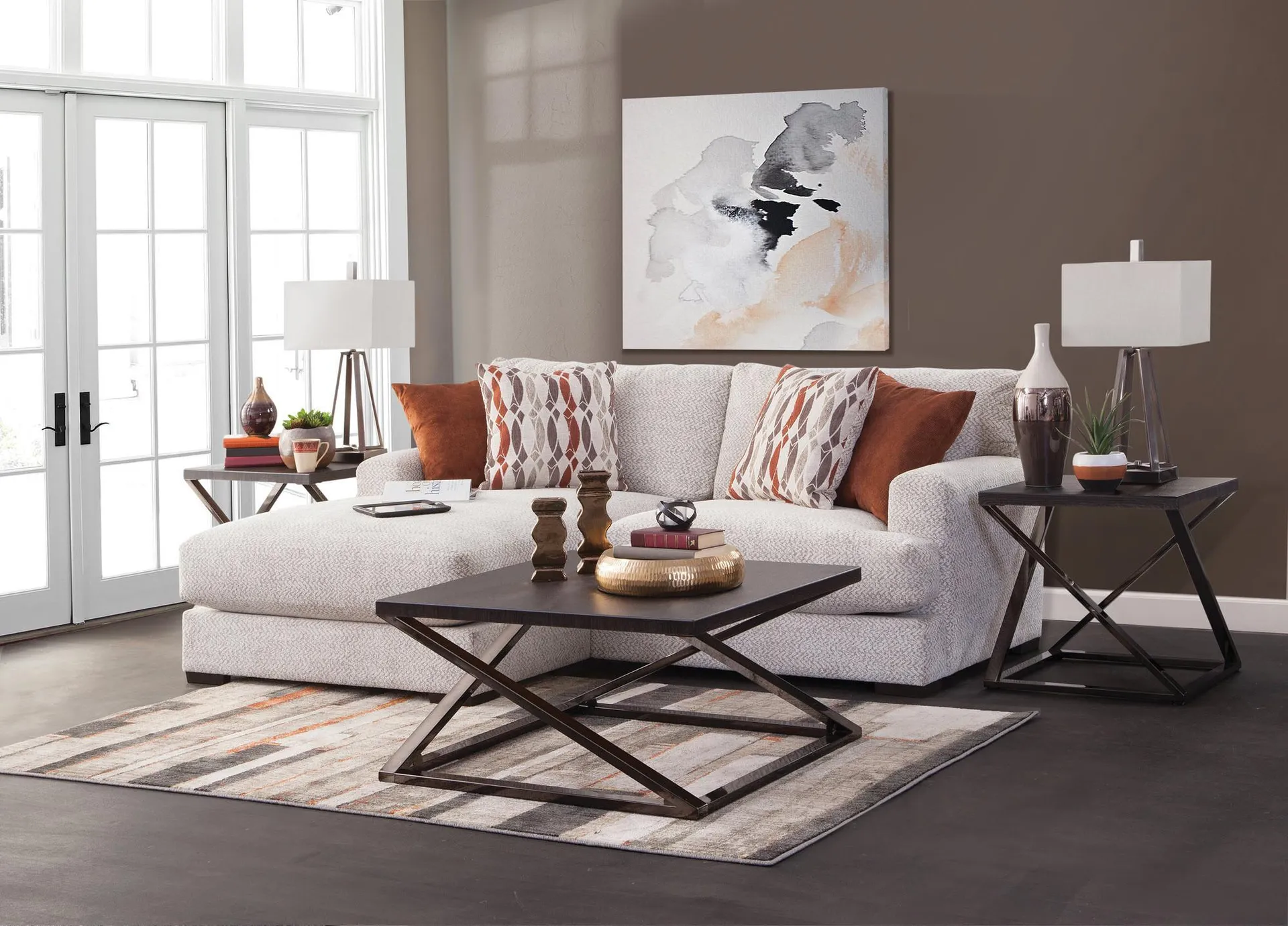 7 - Piece Jonah Living Room Set with Aegean Tables