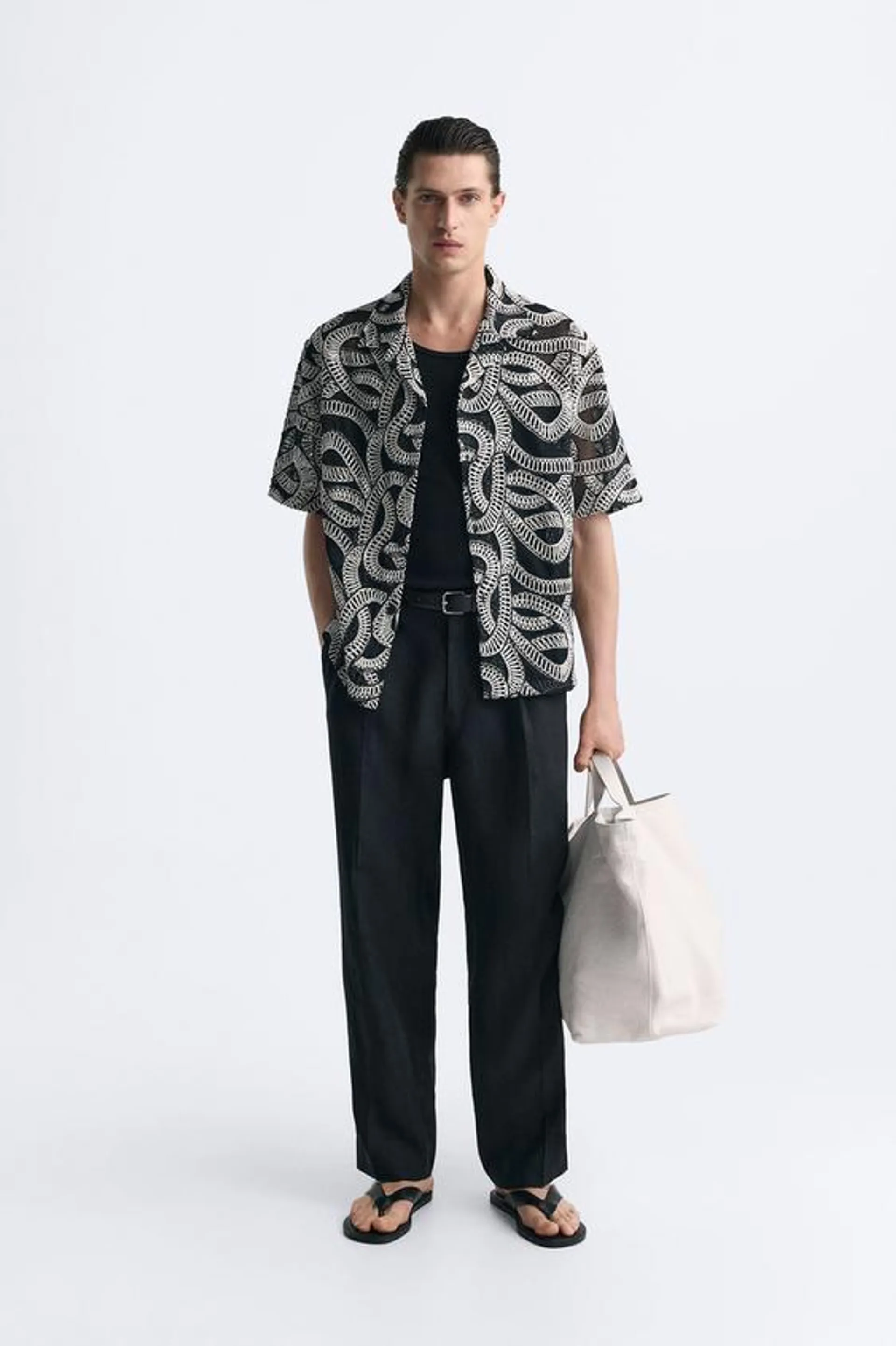 CONTRAST JACQUARD SHIRT