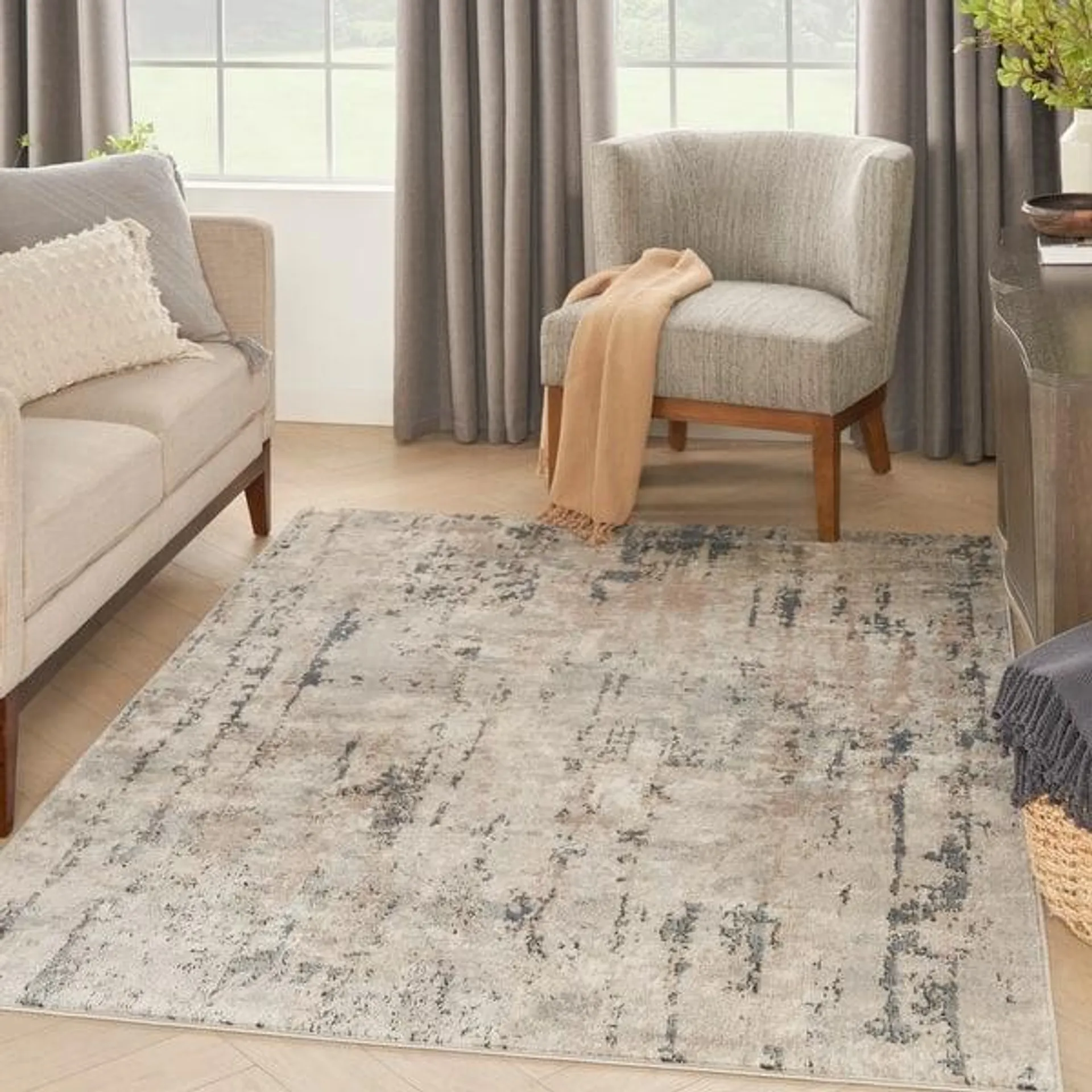 Nourison Concerto Modern Abstract Distressed Area Rug