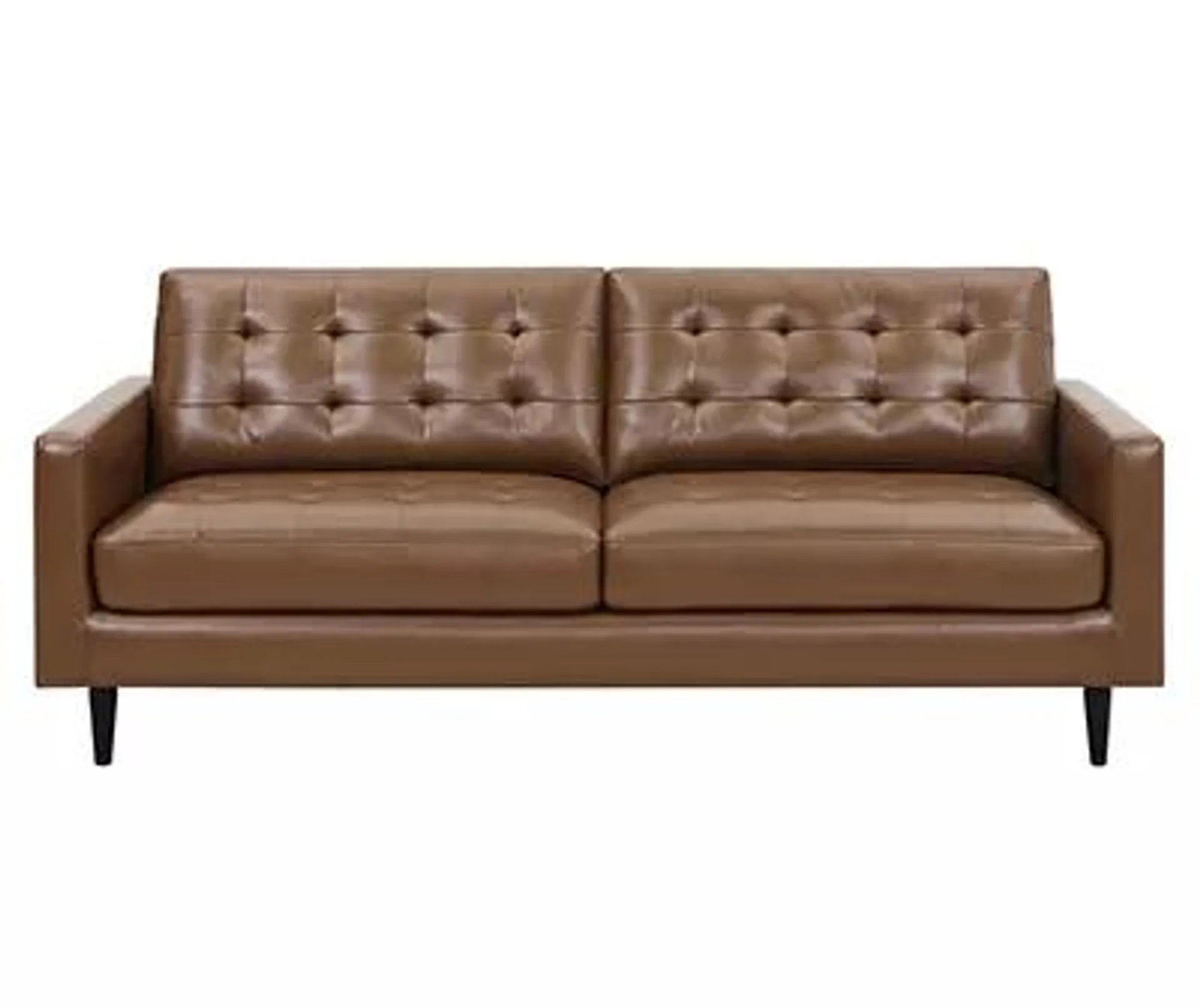 Sutton Chestnut Faux Leather Sofa