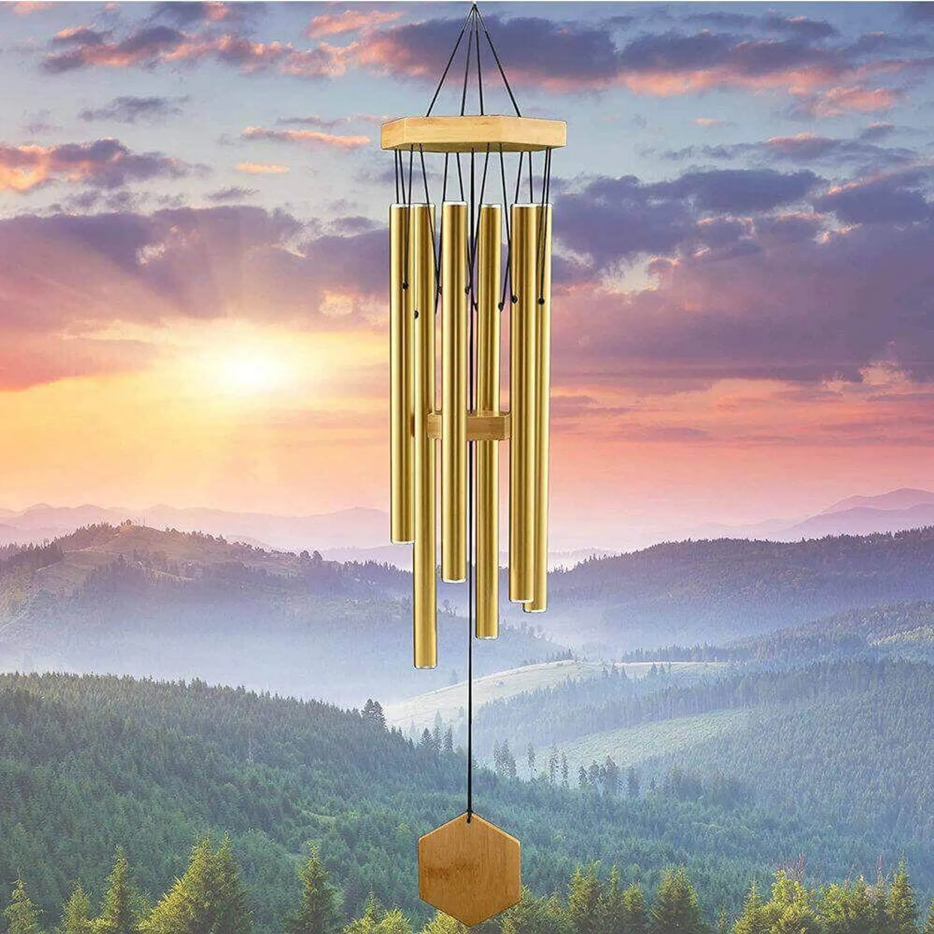 UpBlend Outdoors Wailua 29" Wind Chime, Bronze