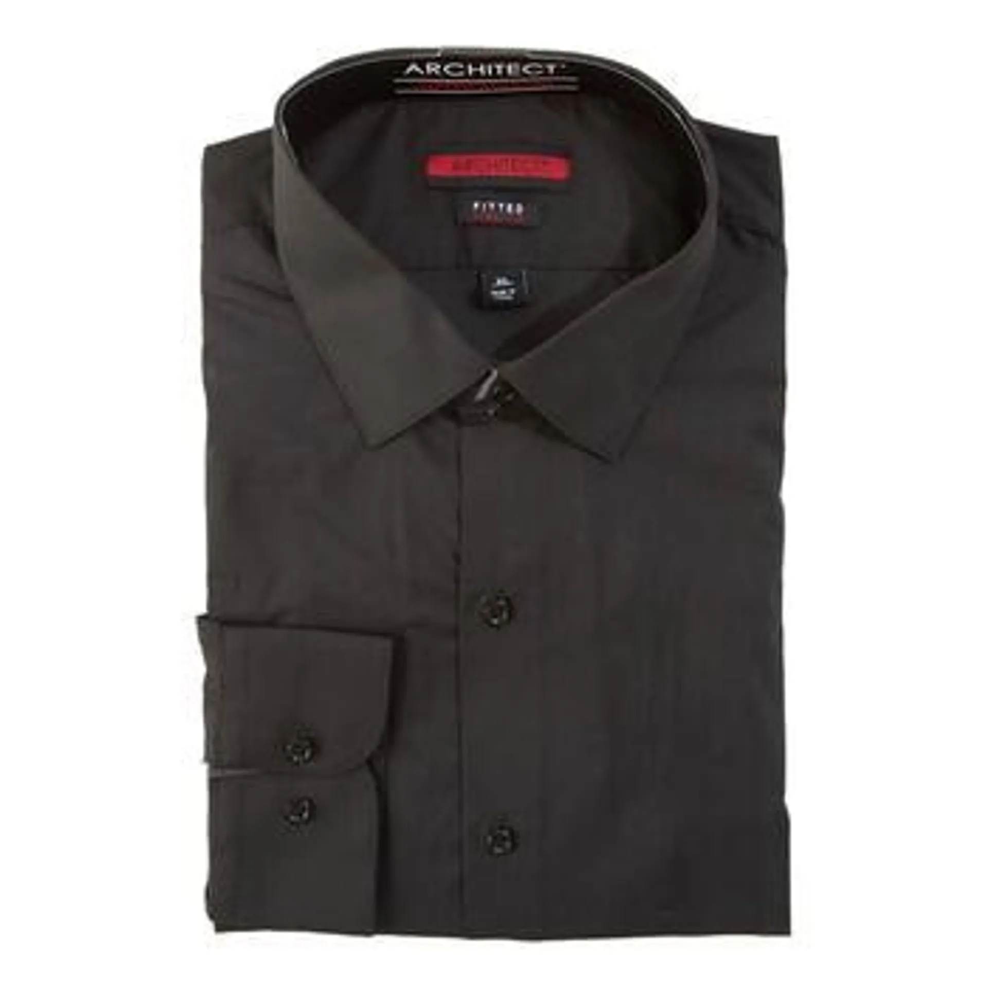 Mens Architect® Fitted Stretch Dress Shirt - Black