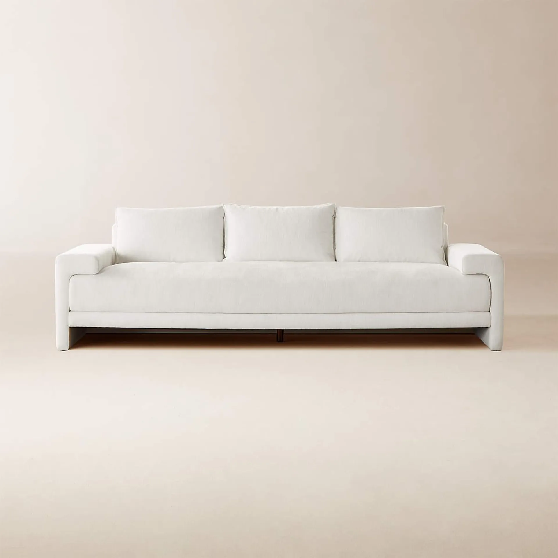 Camden 101.25" White Performance Fabric Sofa