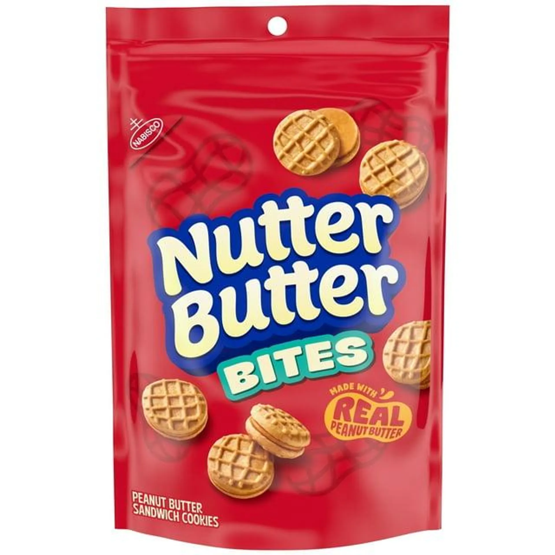 NUTTER BUTTER Bites Peanut Butter Sandwich Cookies, Snak-Saks, 8 oz