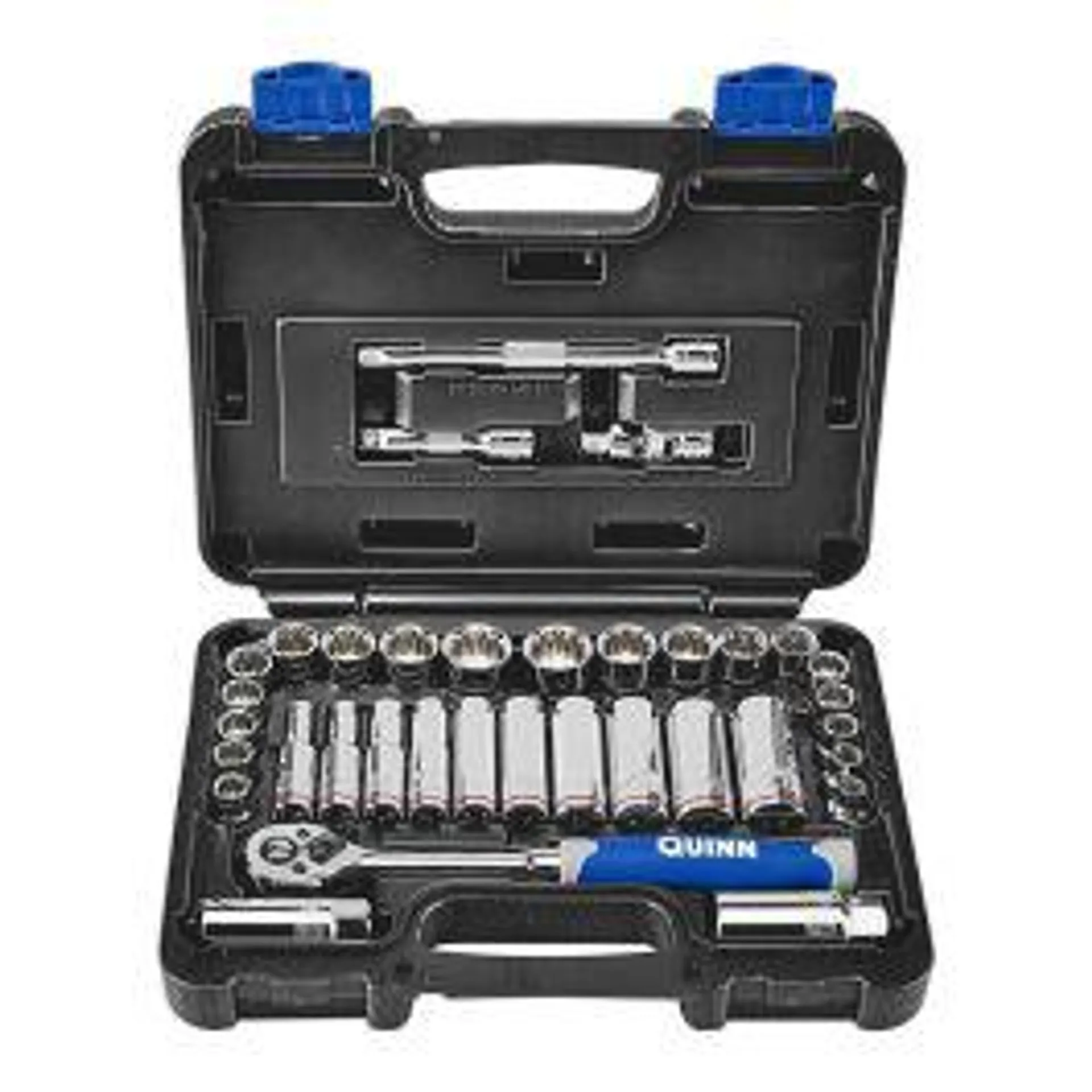 3/8 in. Drive SAE and Metric High Visibility Socket Set, 35-Piece