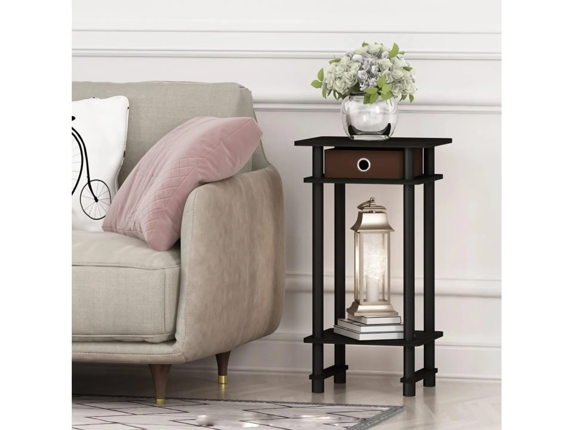 Turn-N-Tube Tall End Table