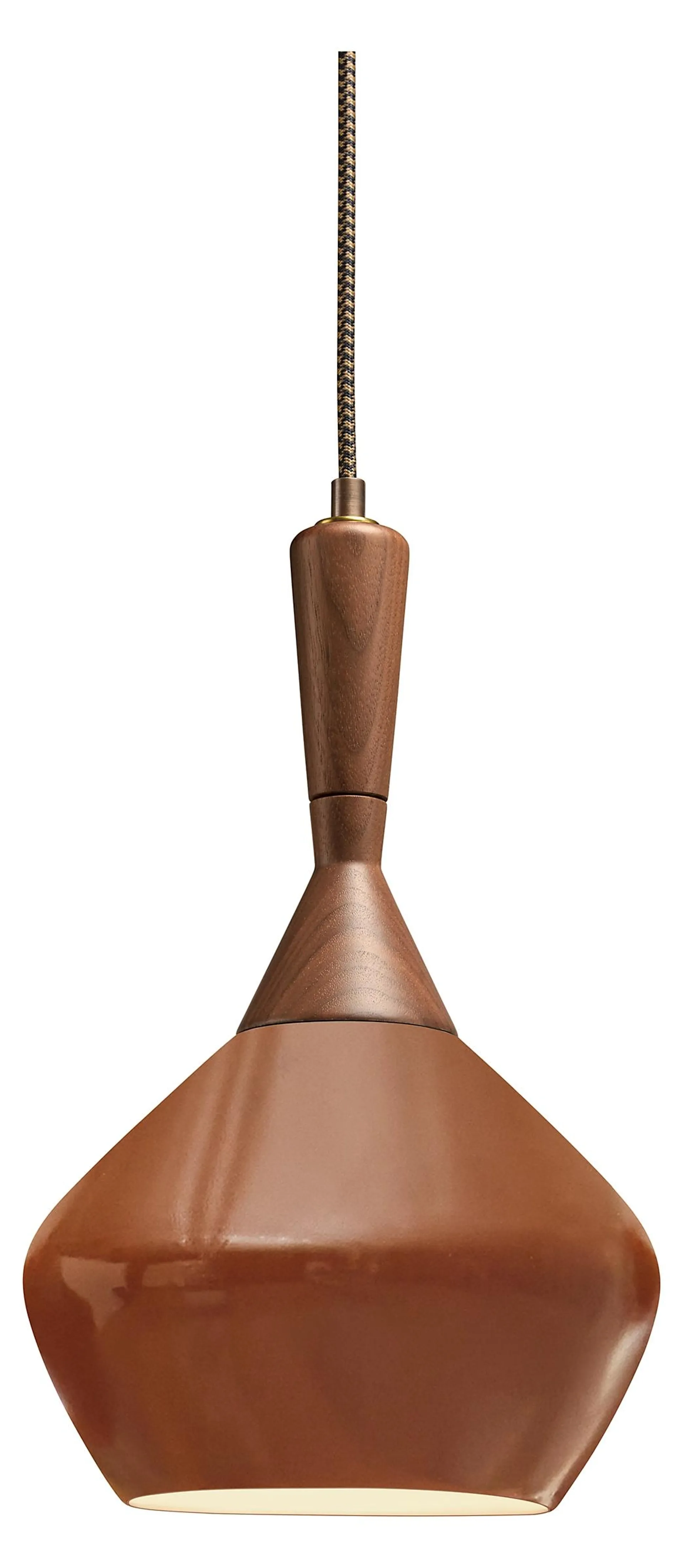 Cloak 9 diam 15h Pendant in Walnut/Umber