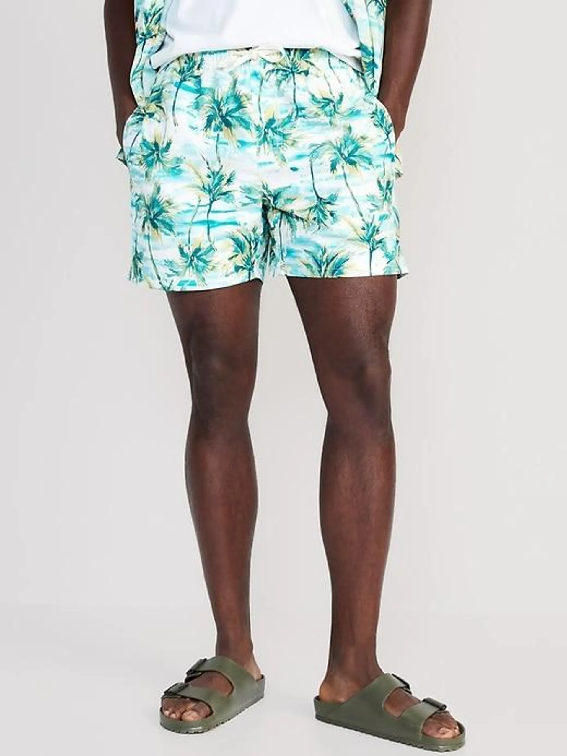 Printed Swim Trunks -- 5-inch inseam