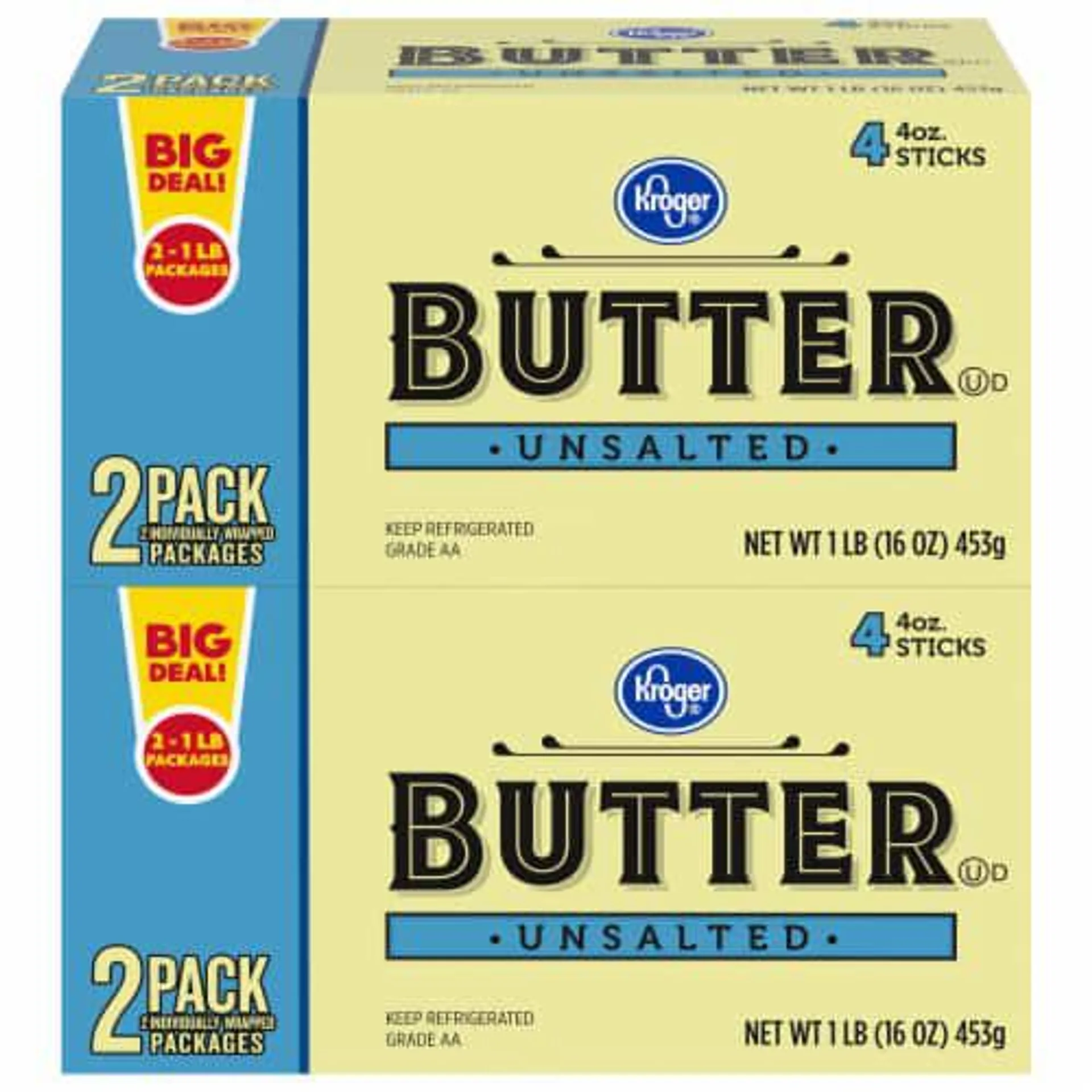 Kroger® Unsalted Butter Sticks 2 Pack