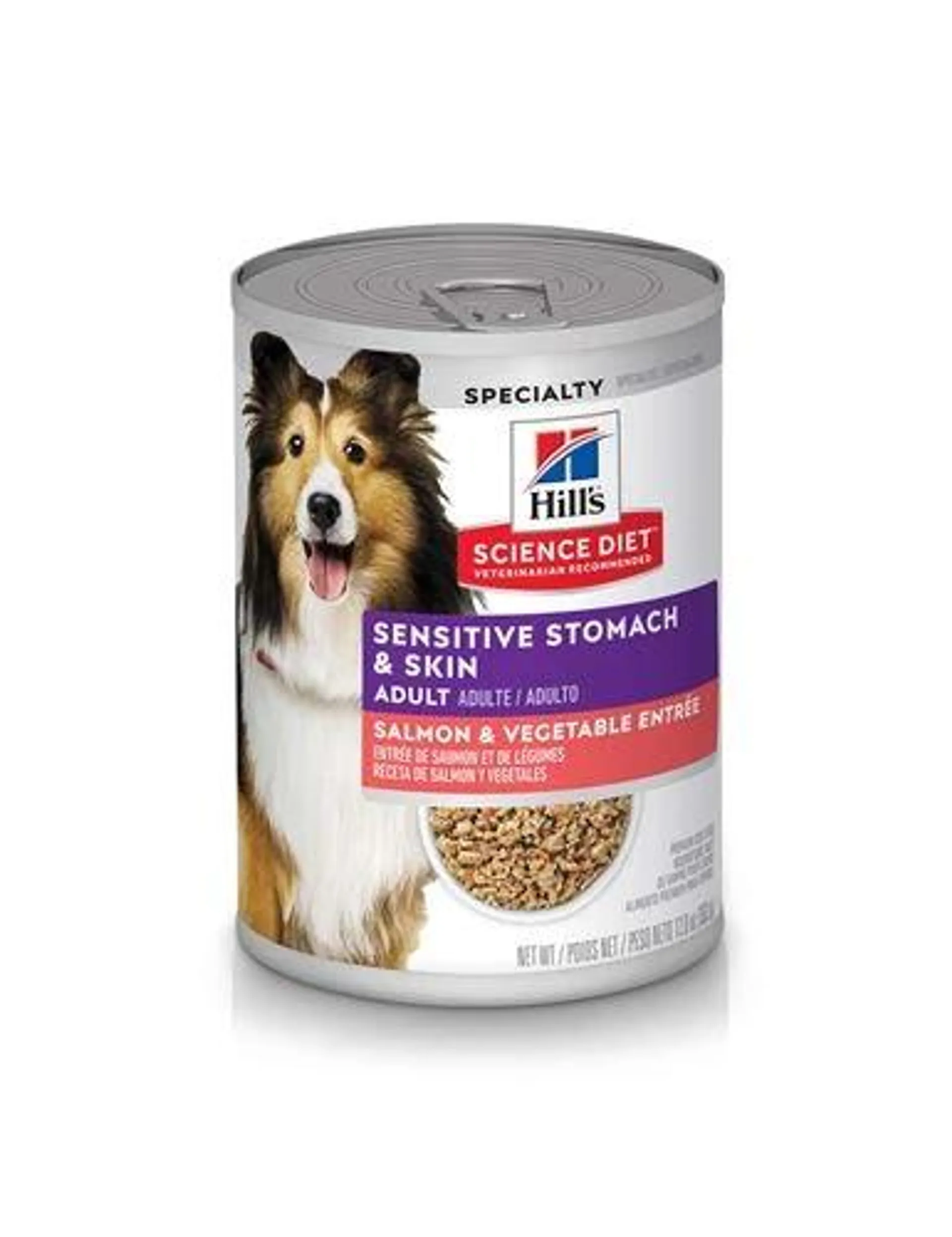 Hill's® Science Diet® Adult Sensitive Stomach & Skin, Salmon & Vegetable Wet Dog Food, 12.8 Ouncess