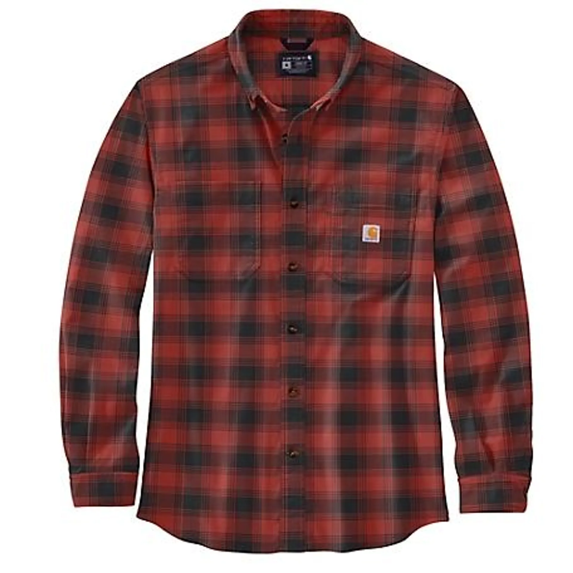 Carhartt Men's Long-Sleeve Rugged Flex Relaxed Fit Midweight Flannel Plaid Shirt