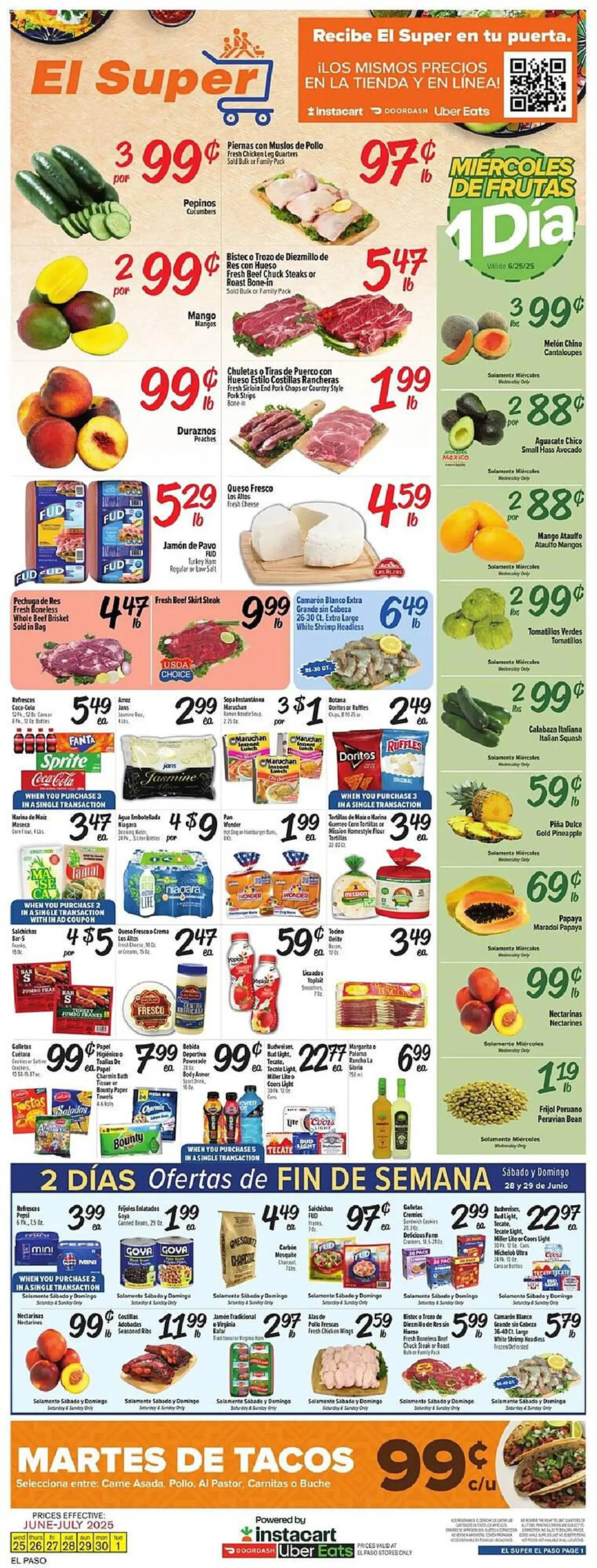 Weekly ad El Super Weekly Ad from June 25 to July 1 2025 - Page 1