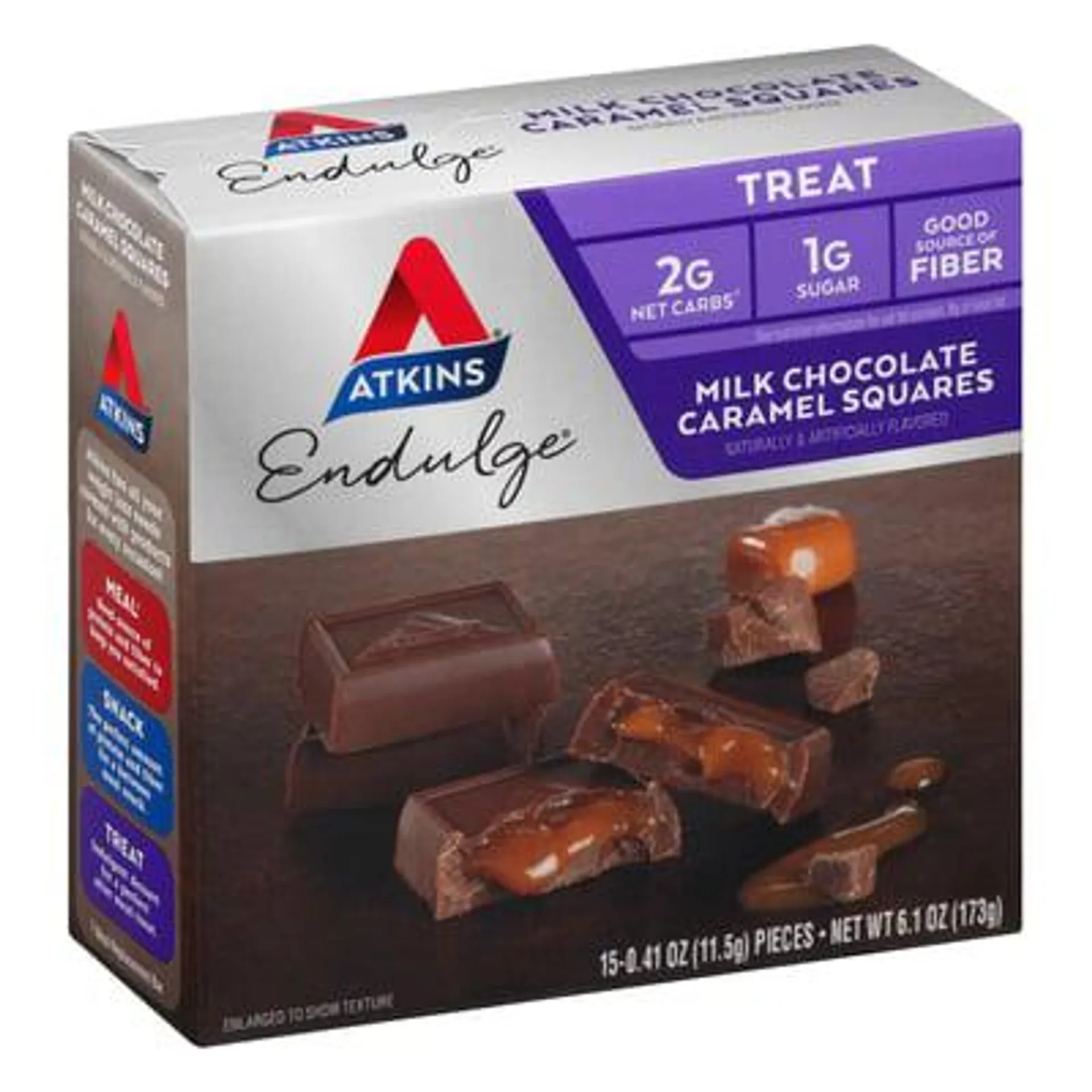 Atkins, Endulge - Caramel Squares, Milk Chocolate