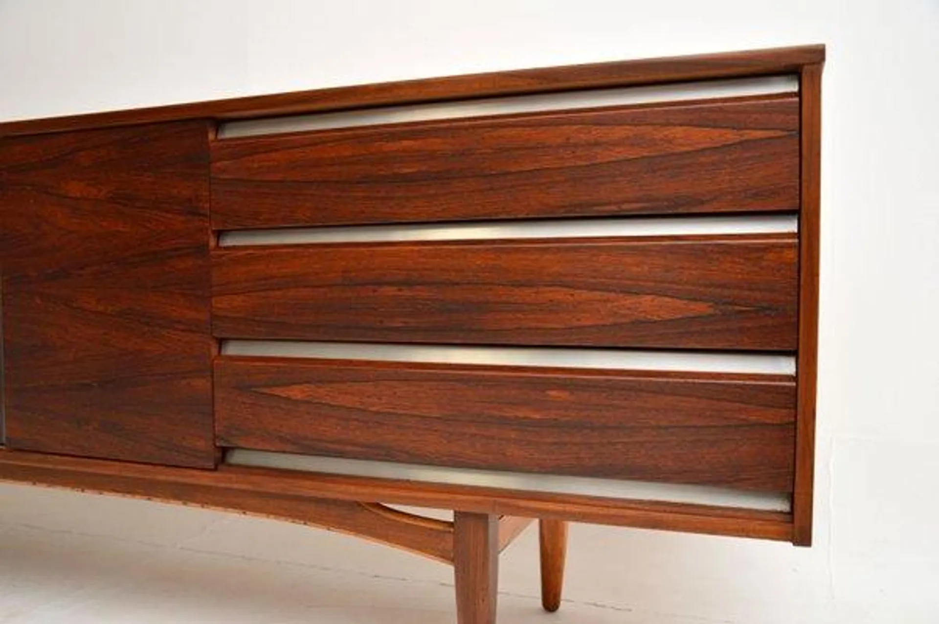 Vintage Walnut & Chrome Sideboard, 1960s