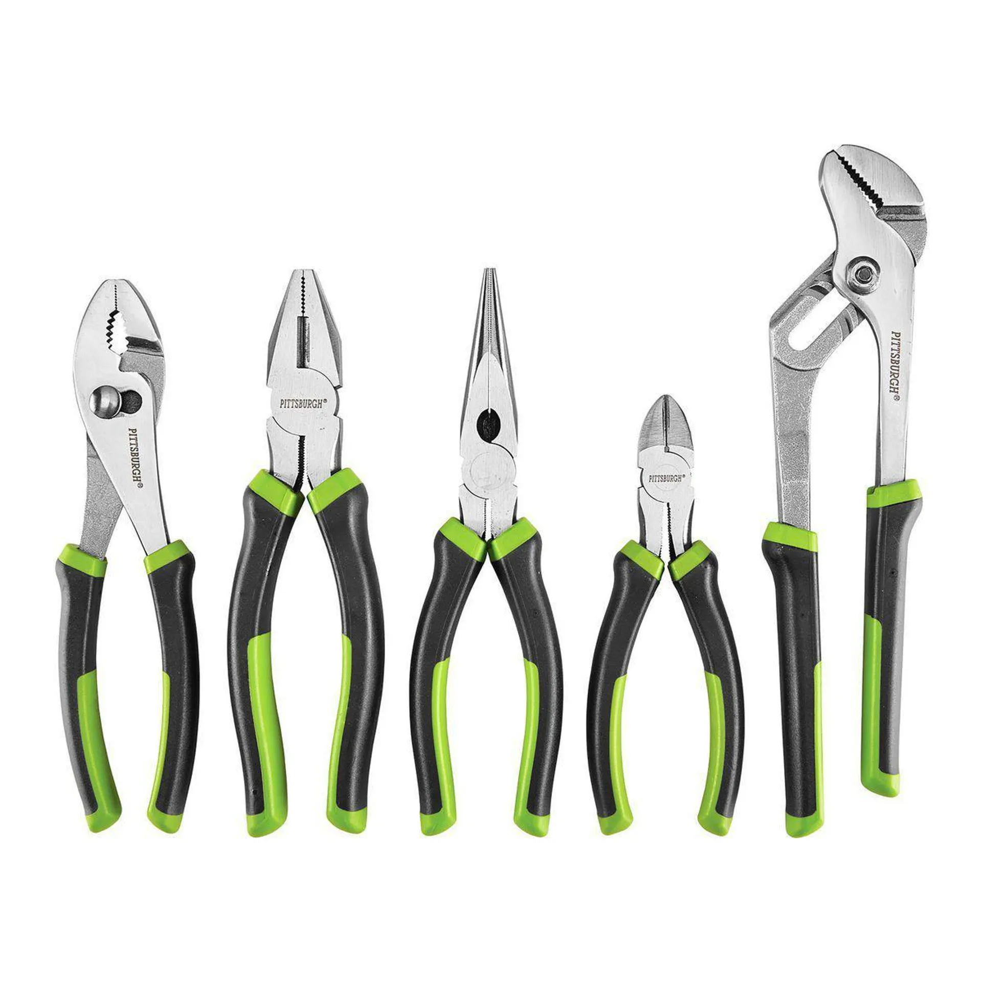 PITTSBURGH Pliers Set with Comfort Grips, 5-Piece