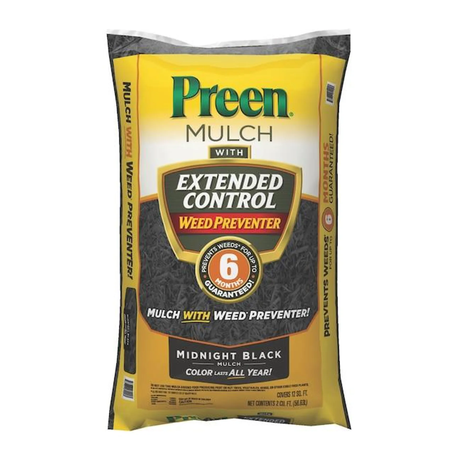 Preen 2-cu ft Black Pine Mulch Plus Weed Control Mulch