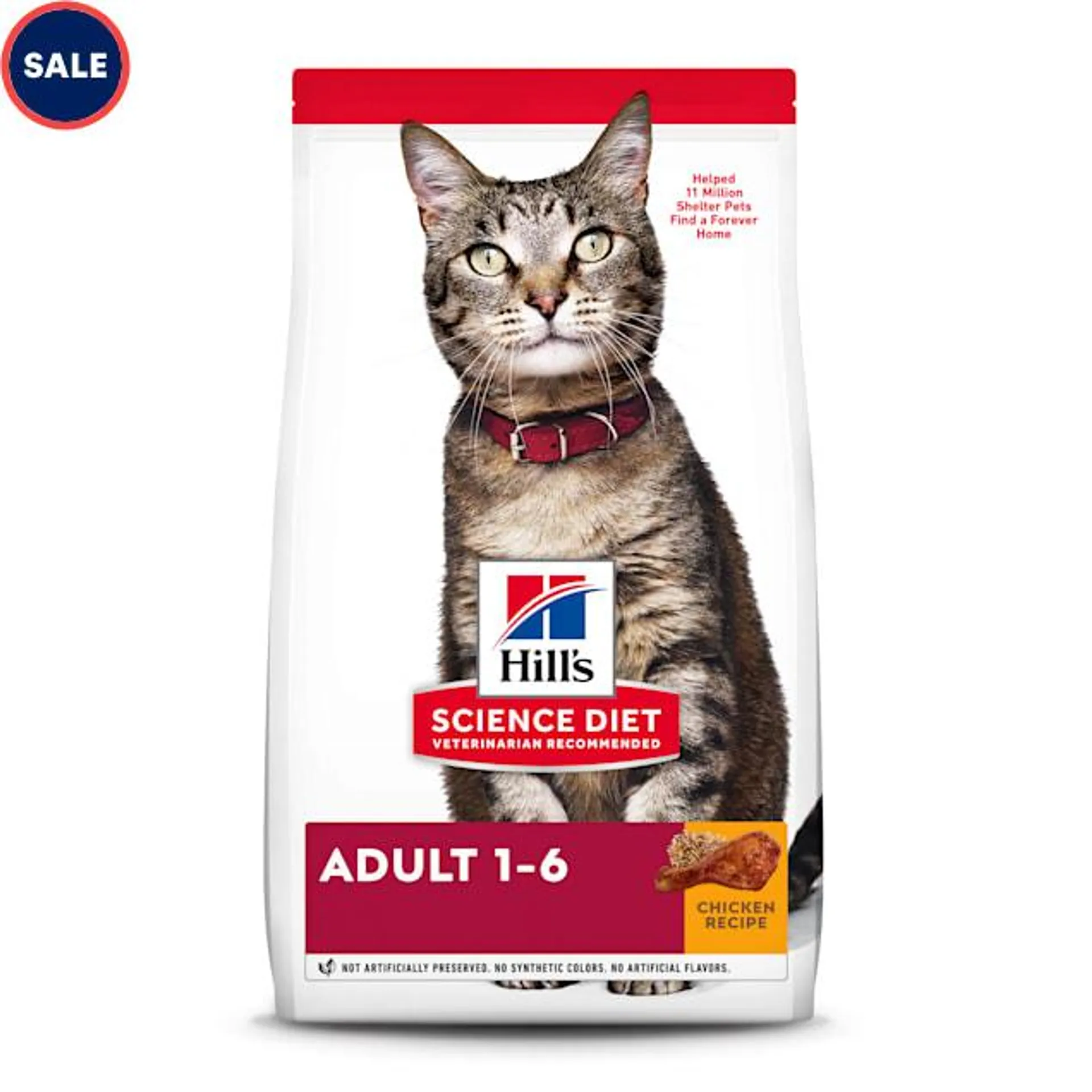 Hill's Science Diet Adult Chicken Recipe Dry Cat Food, 16 lbs.