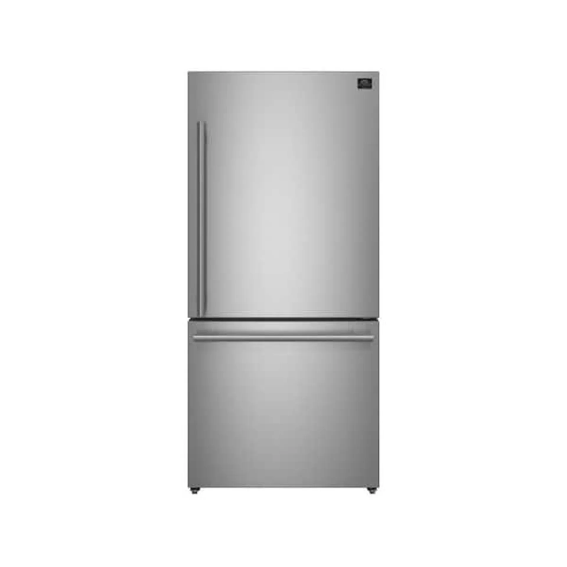 Milano 31 in. Espresso Bottom Freezer Right Swing Door 17.2 cu. ft. Refrigerator in Stainless Steel