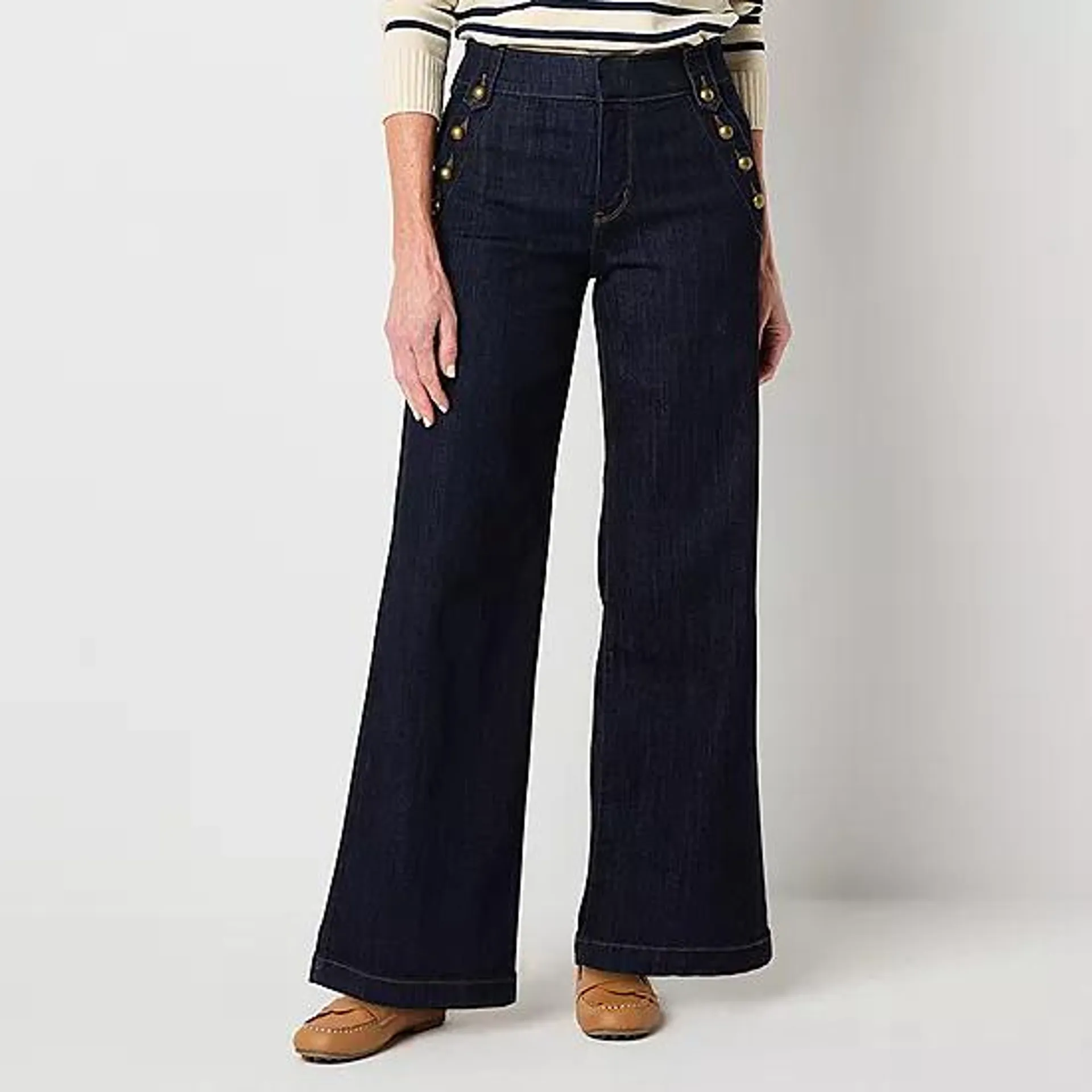 new! St. John's Bay Tall Womens High Rise Loose Fit Jean