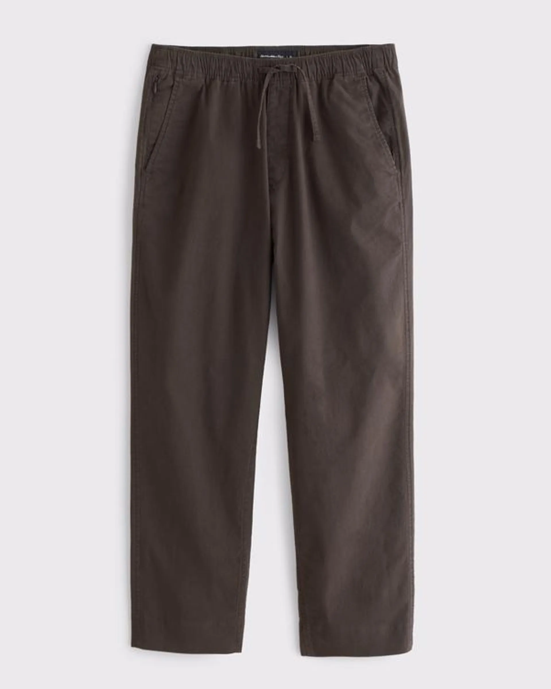 Loose Linen-Blend Pull-On Pant