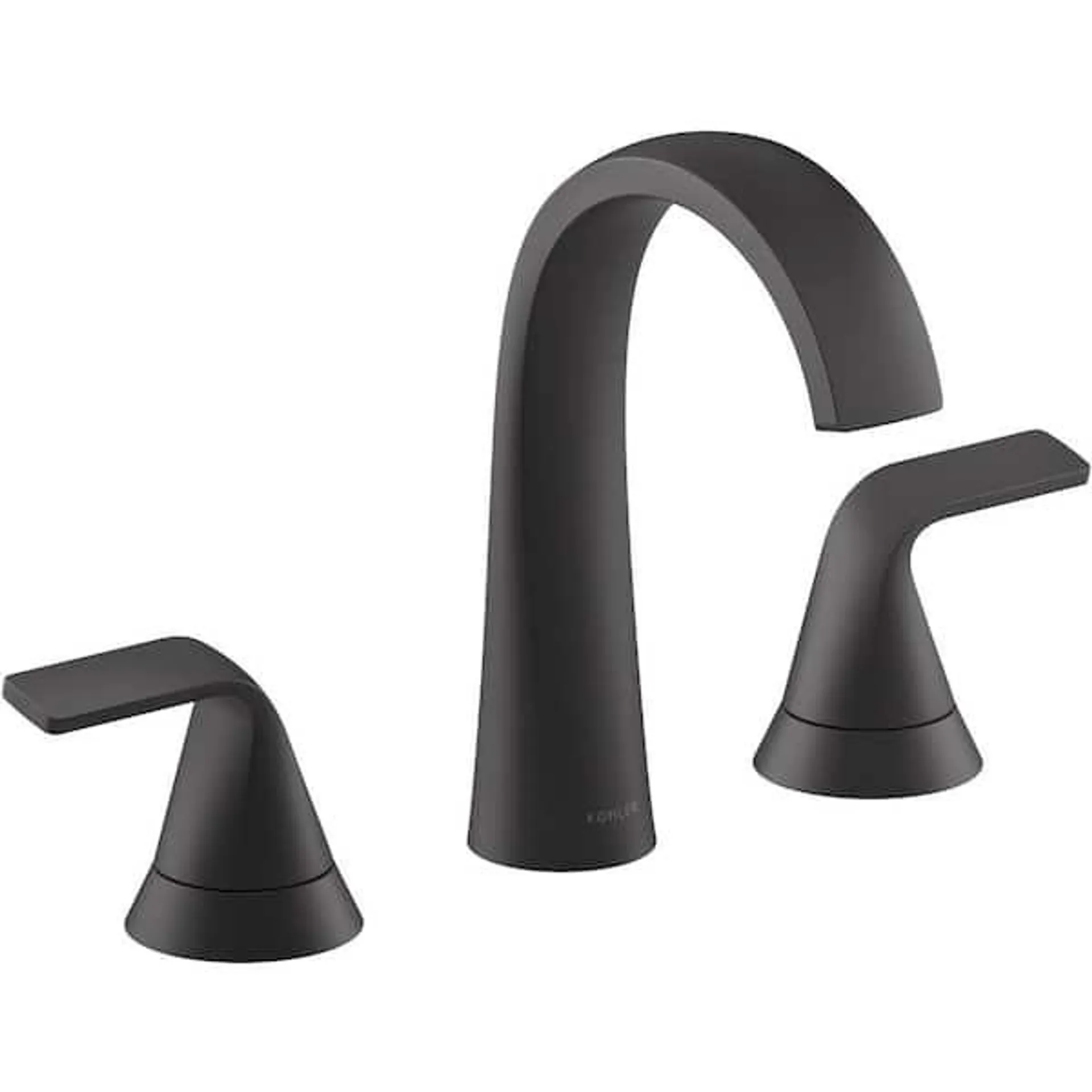 Cursiva 8 in. Widespread 2-Handle Bathroom Faucet in Matte Black