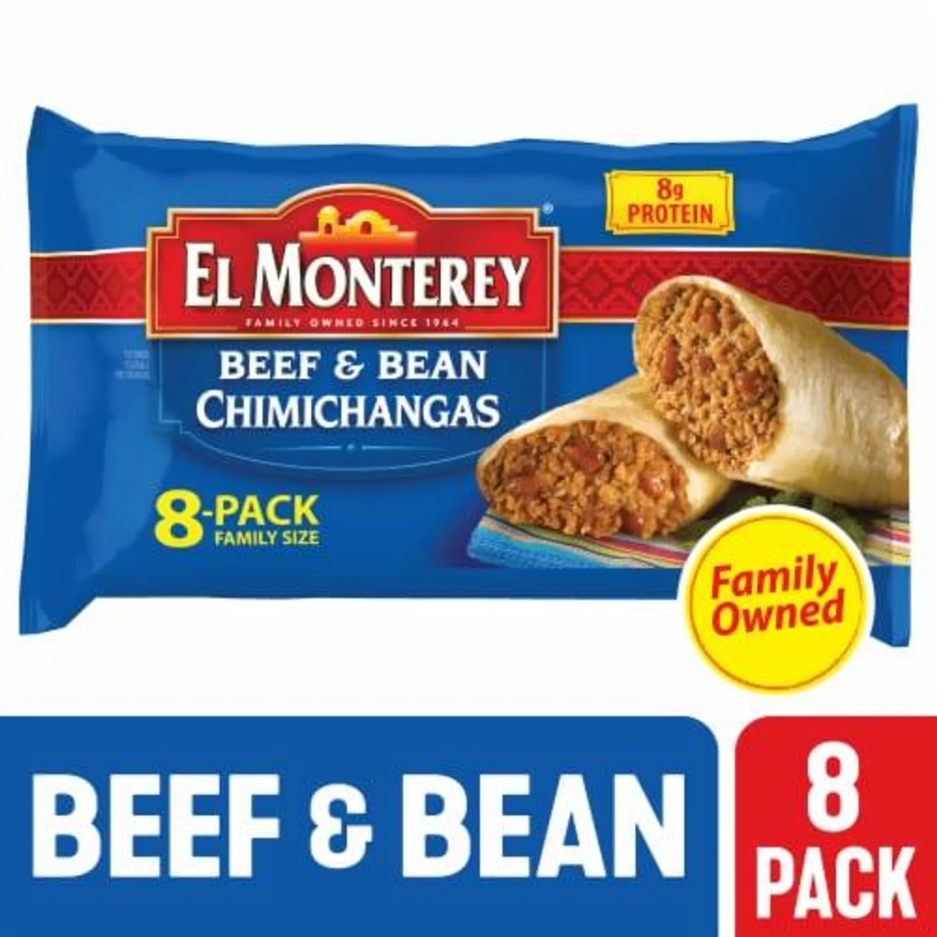 El Monterey® Family Size Beef & Bean Frozen Chimichangas