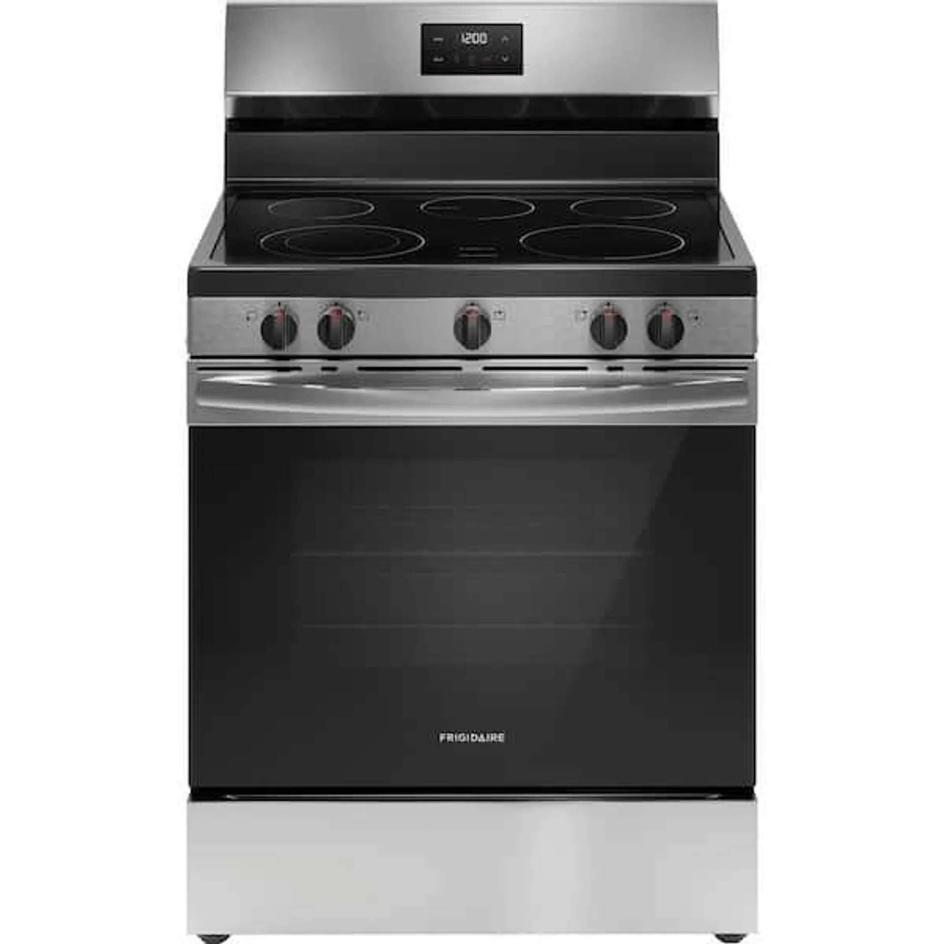 30 in. 5 Burner Element Freestanding Electric Range in Stainless Steel with Dual Expandable Element and Quick Boil