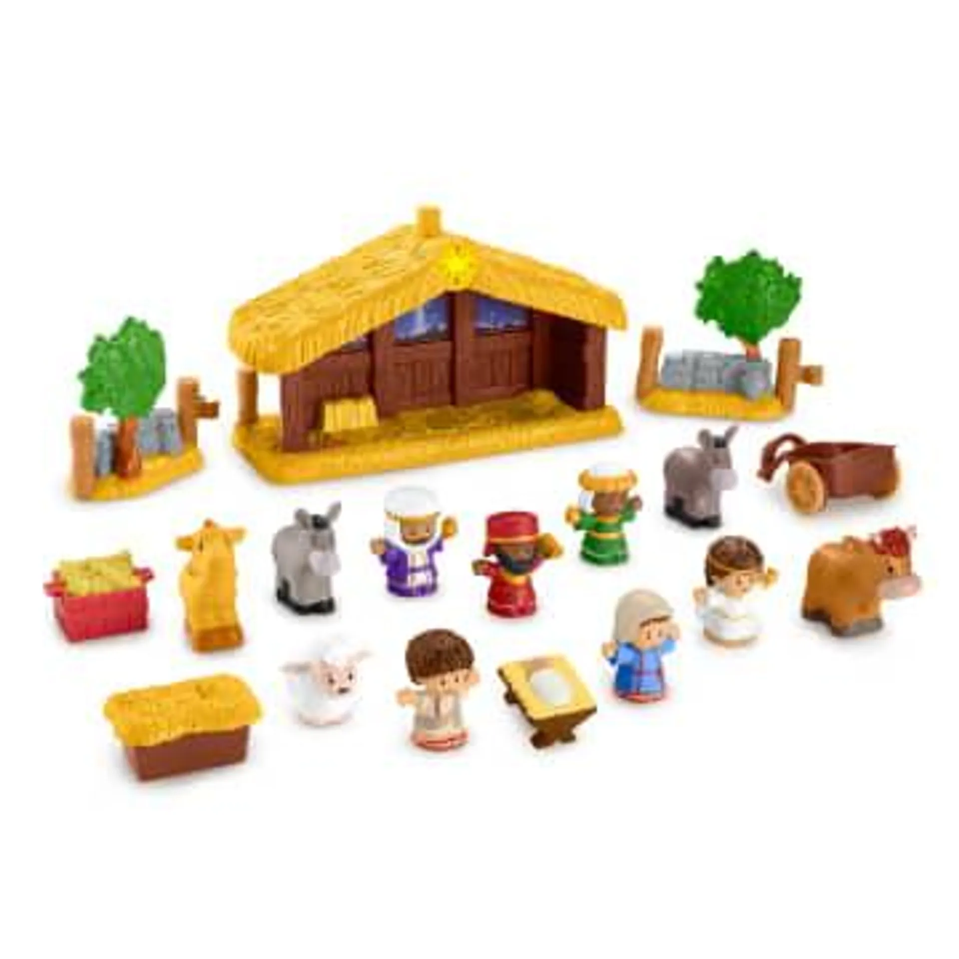 Fisher-Price Little People Nativity Set For Toddlers With Light & Music, 18 Play Pieces