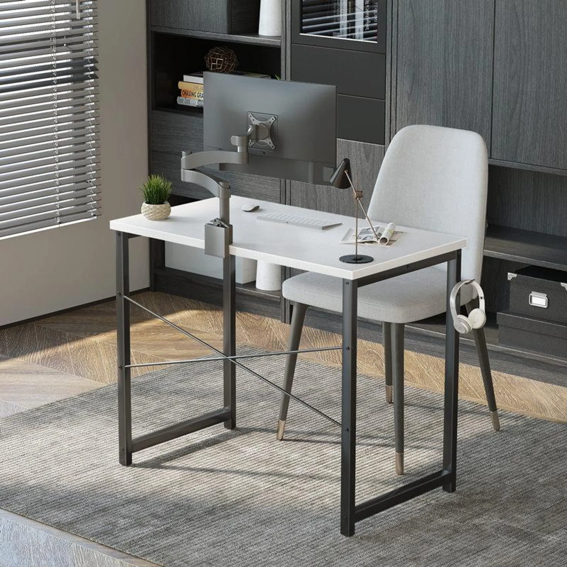 Djellona Metal Base Writing Desk