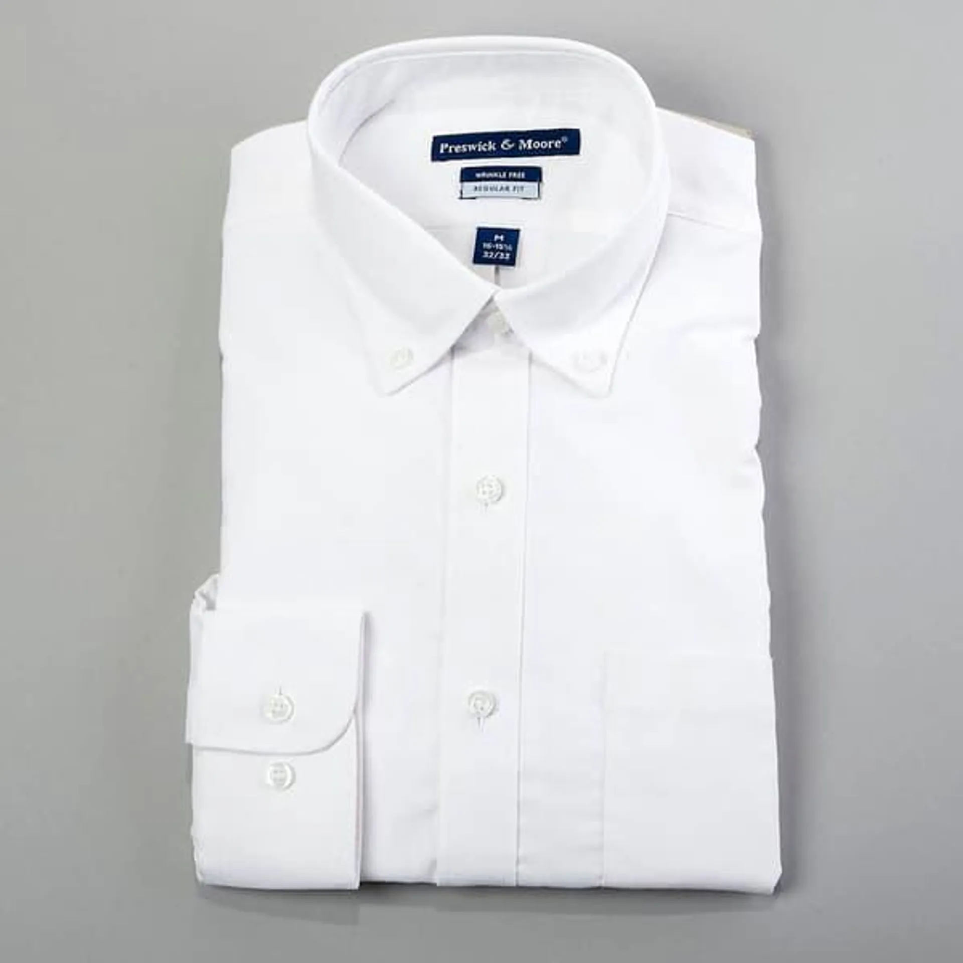 Mens Preswick & Moore® Oxford Dress Shirt - White