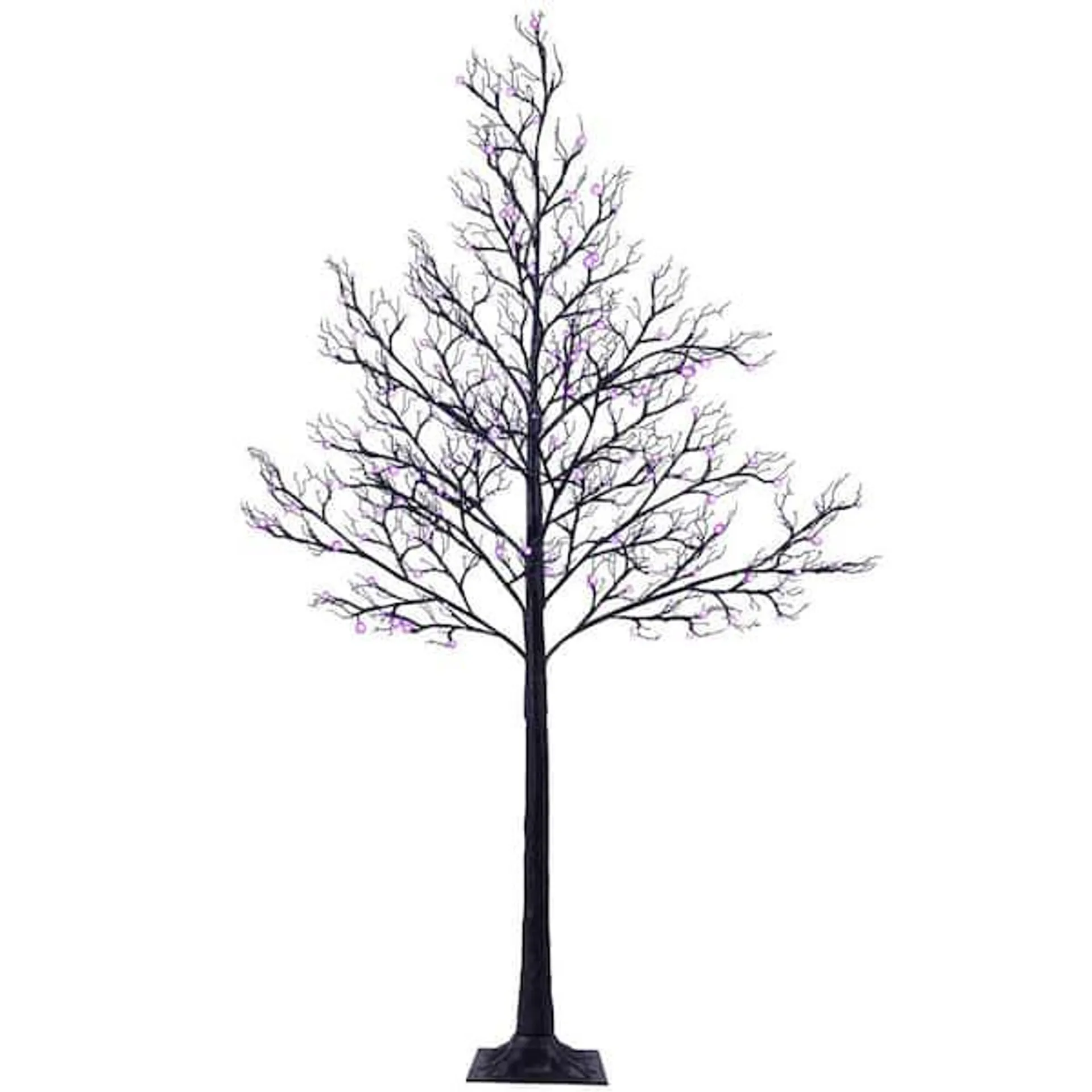 6 ft. Pre-decorated LED Pirate Halloween Yard Decorations Lighted Tree Artificial Black Spooky Tree