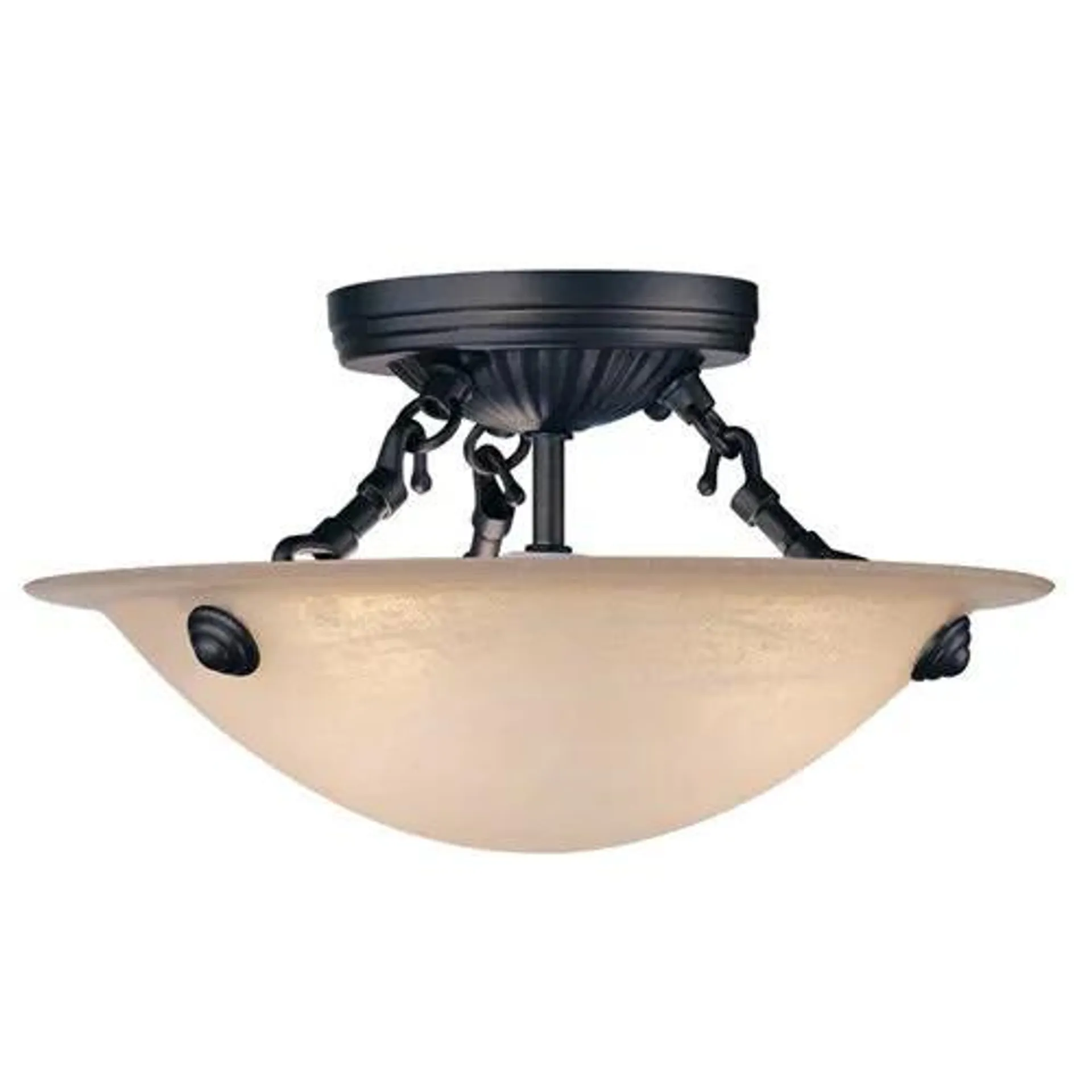 Livex Lighting Home Basics Bronze Semi Flush Ceiling Light