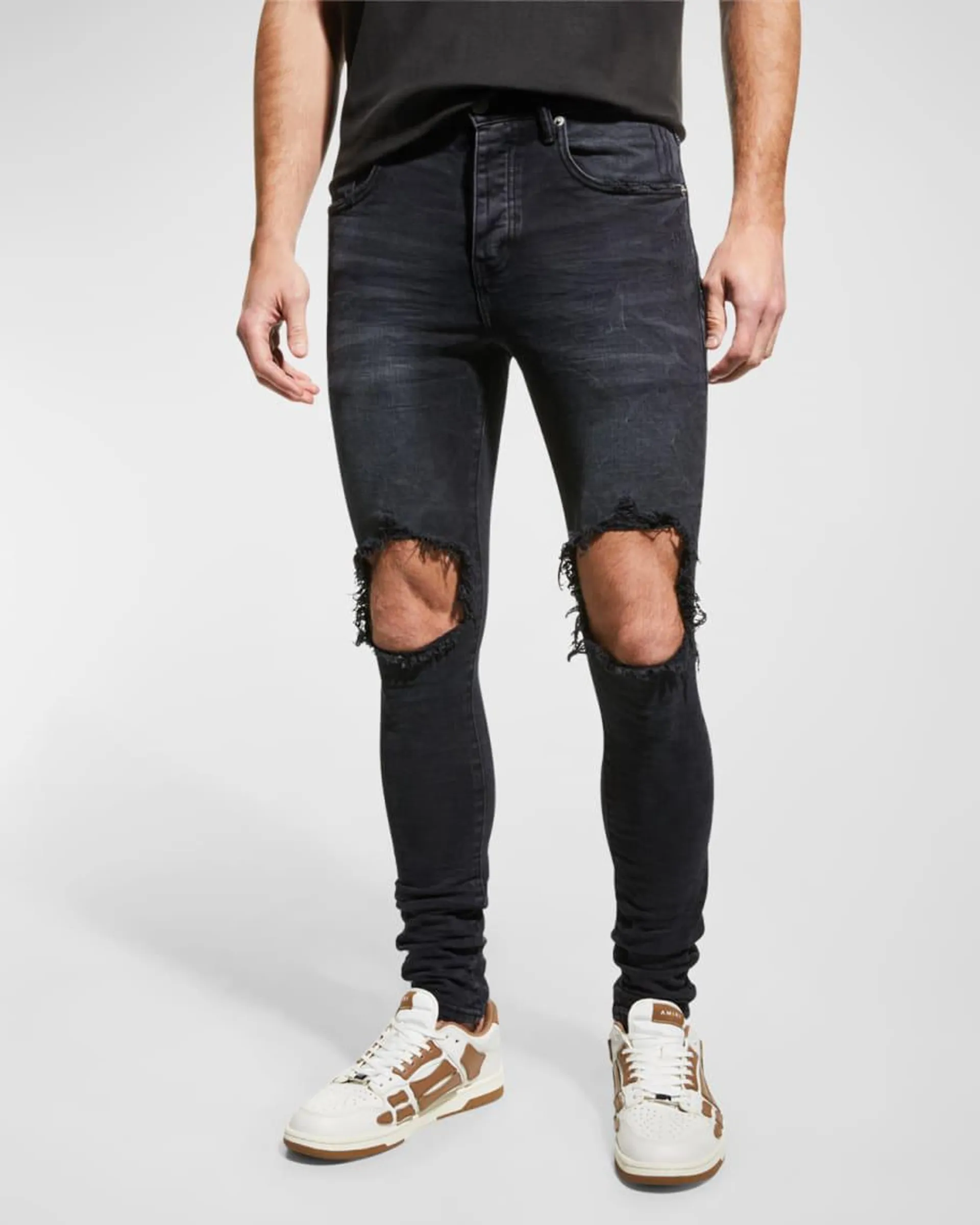 Men's Whiskered Blowout Skinny Jeans