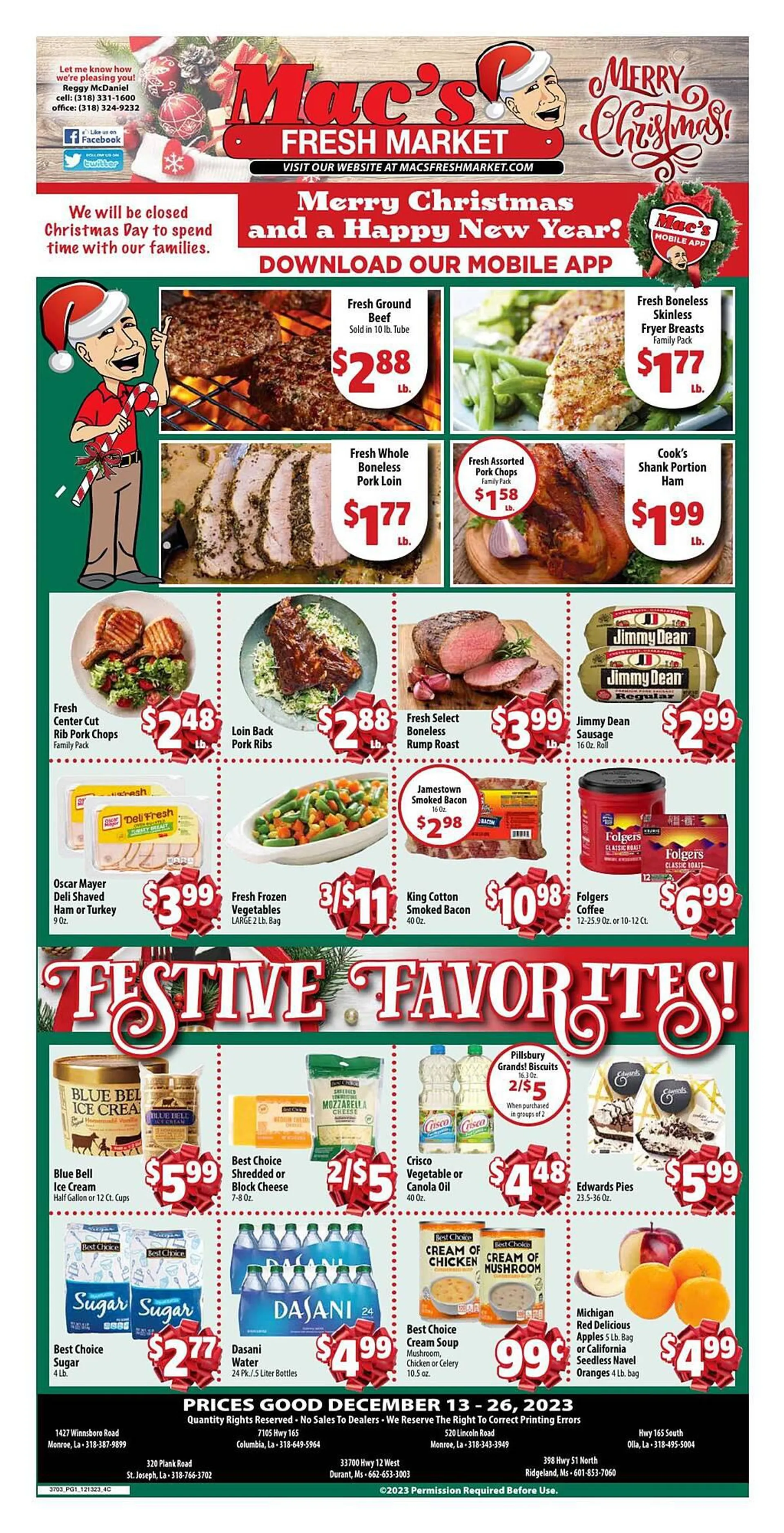 Weekly ad Mac's Market Weekly Ad from December 14 to December 26 2023 - Page 1