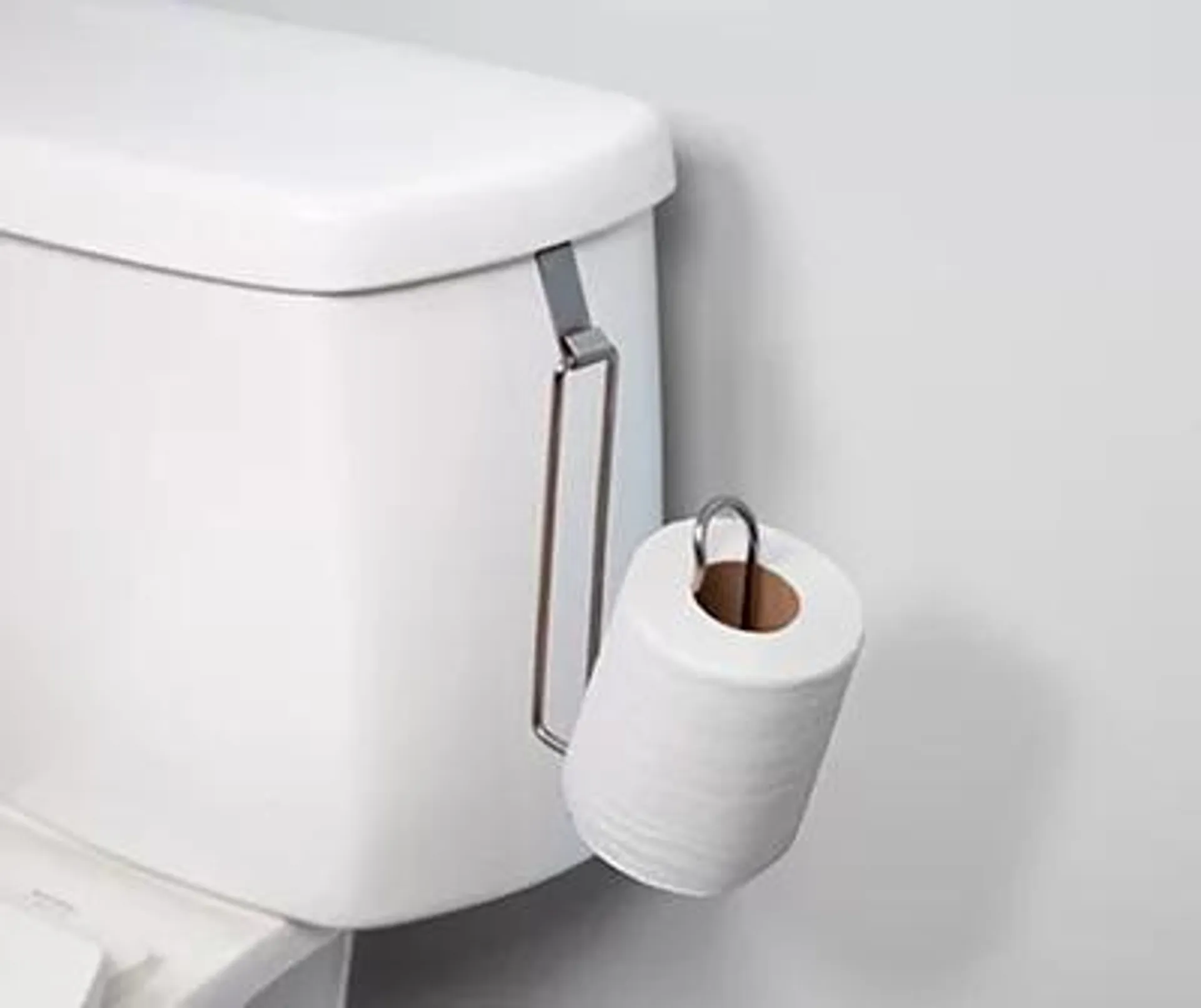 Over-The-Tank Brushed Nickel Toilet Paper Holder