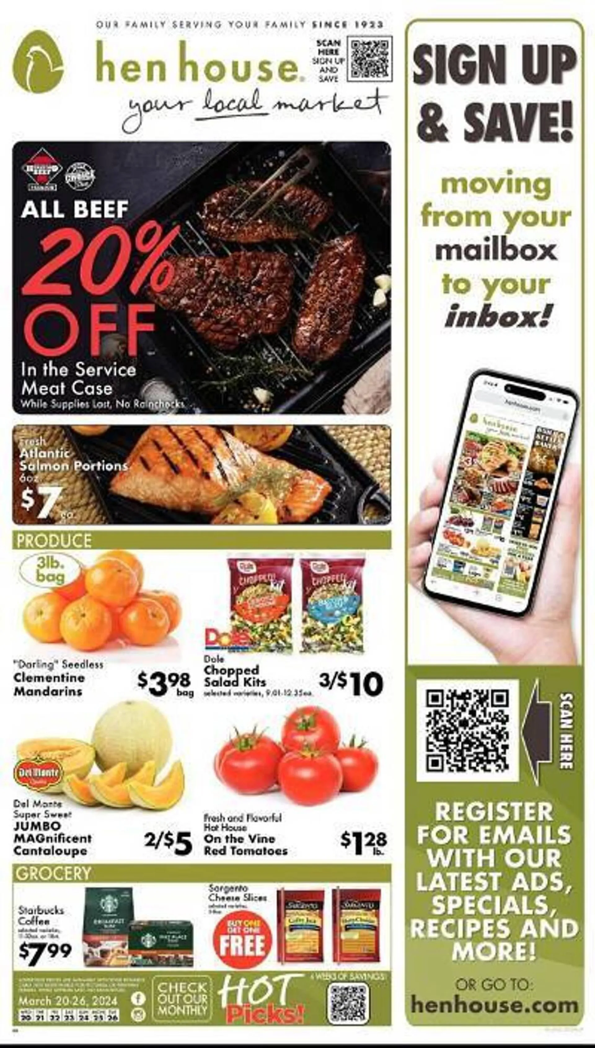 Weekly ad Hen House Weekly Ad from March 20 to March 26 2024 - Page 1