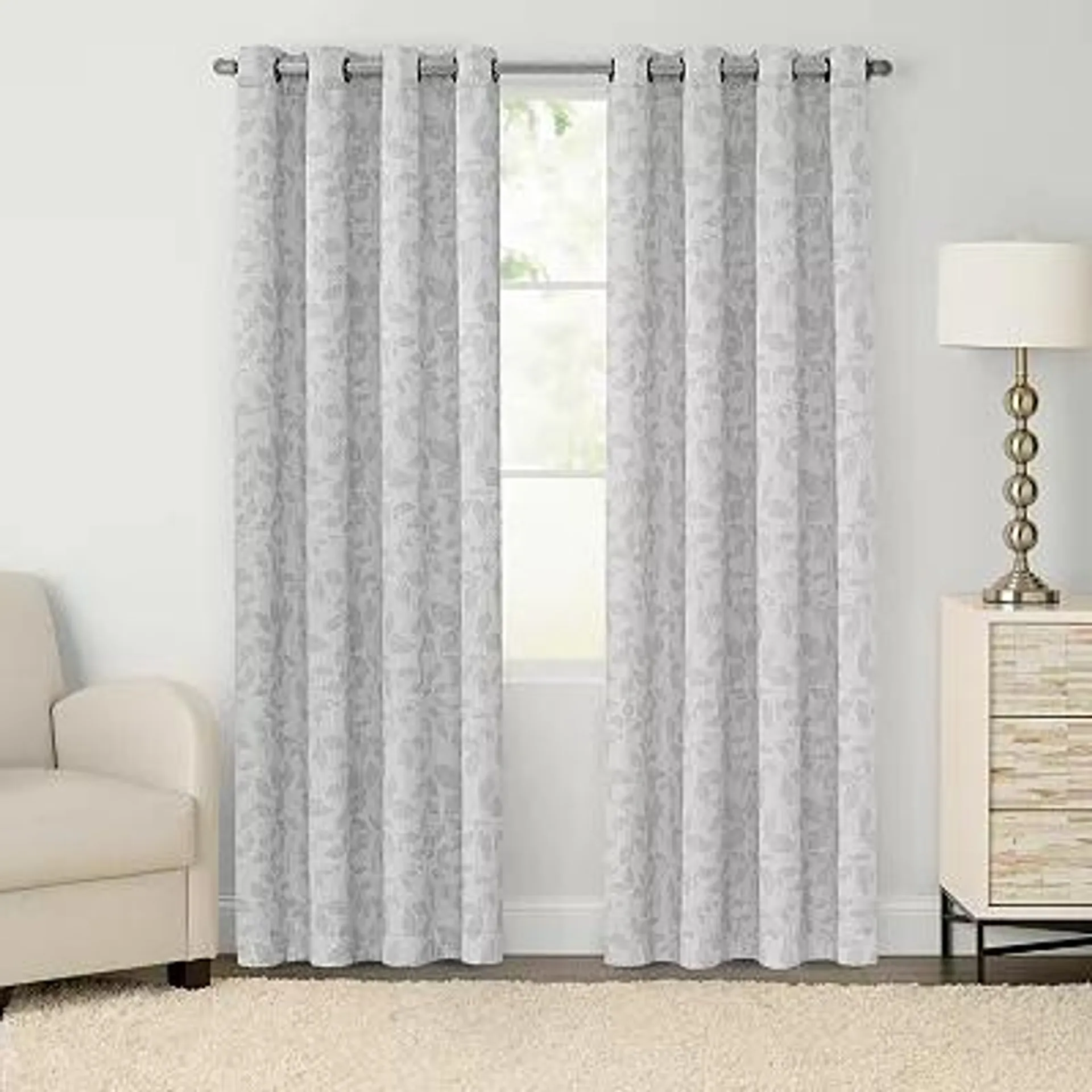 Sonoma Goods For Life® 2-pack Jacquard Woven Leaf Blackout Curtain