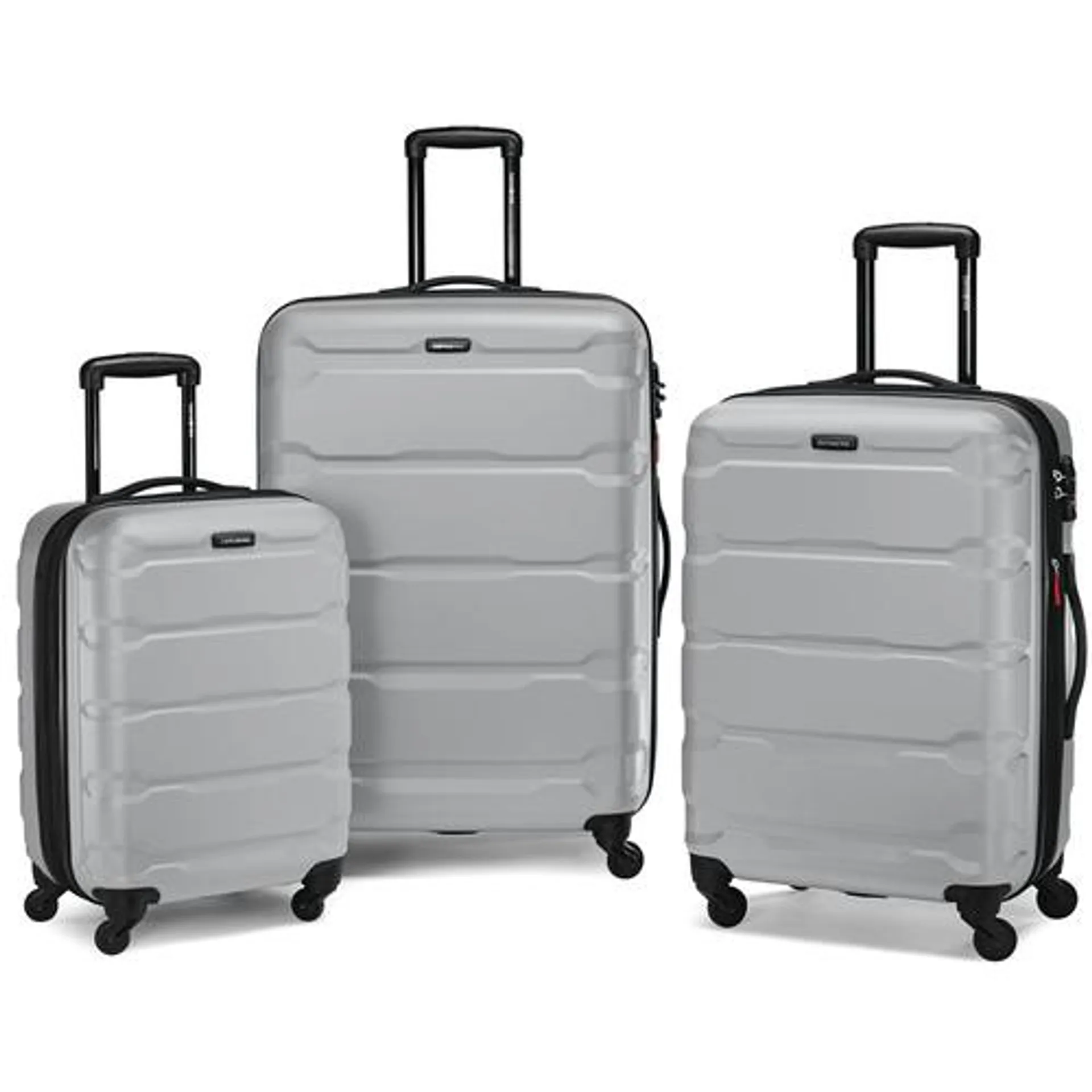 Samsonite Omni 3 Piece Hardside Luggage Spinner Set (20"/24"/28") Silver - **OPEN BOX**