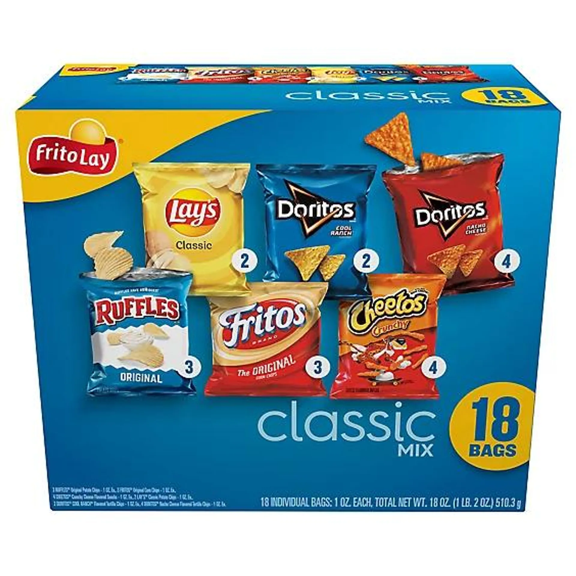 Frito Lay Classic Mix Variety Pack - 18 Count