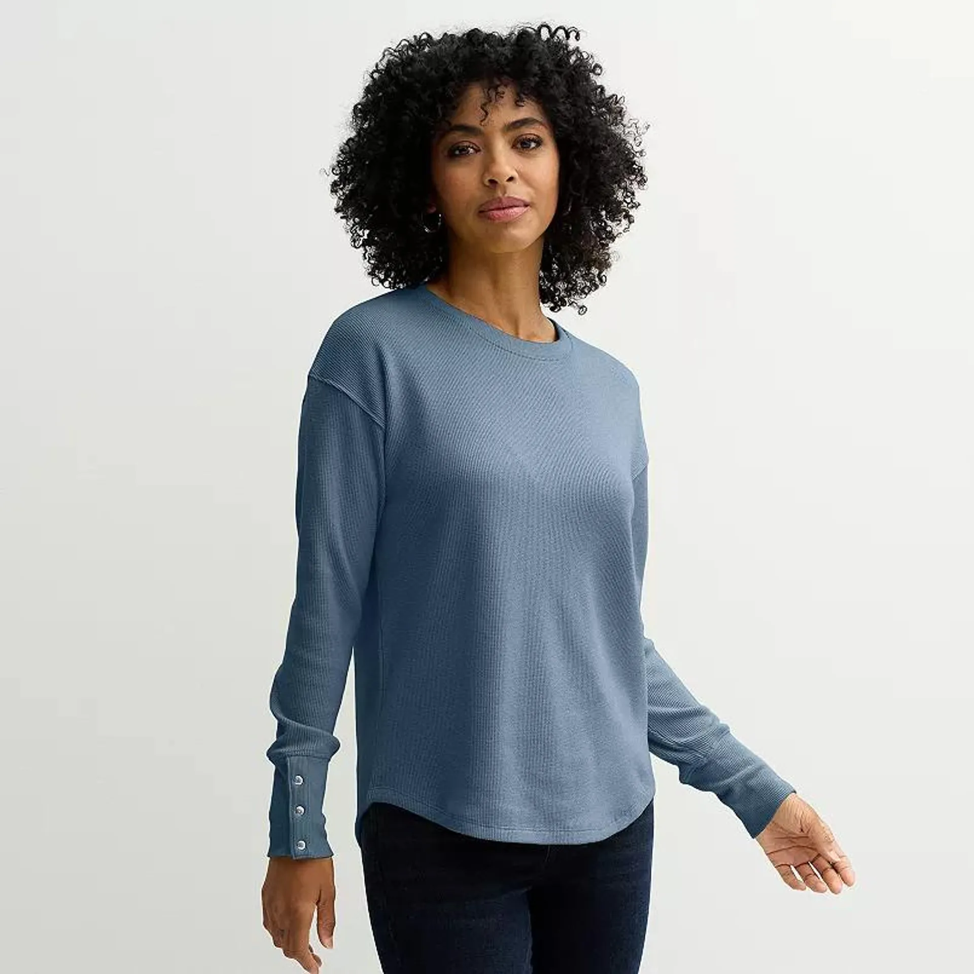 Women's Sonoma Goods For Life® Cozy Waffle Pullover Top