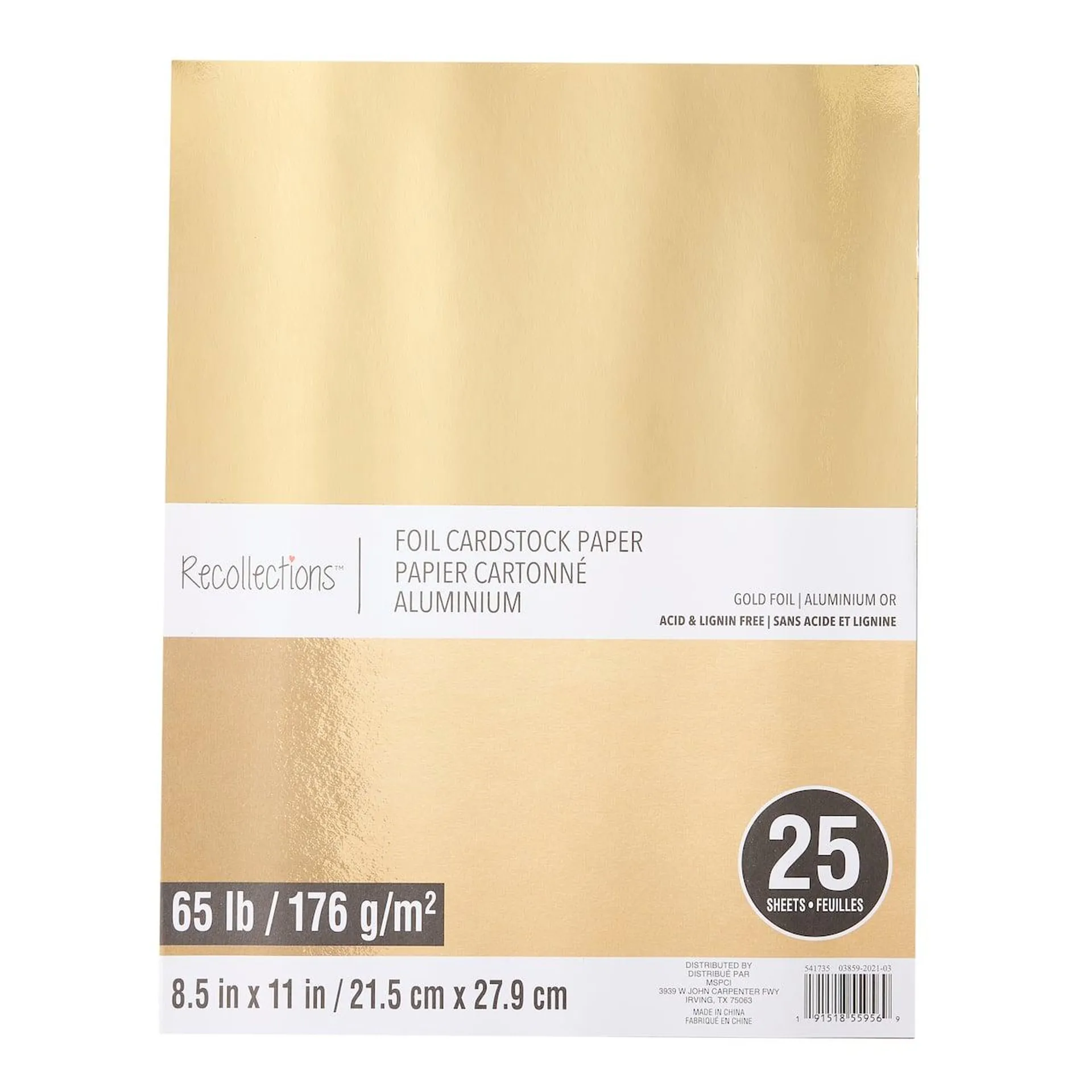 8.5" x 11" Foil Cardstock Paper by Recollections™, 25 Sheets