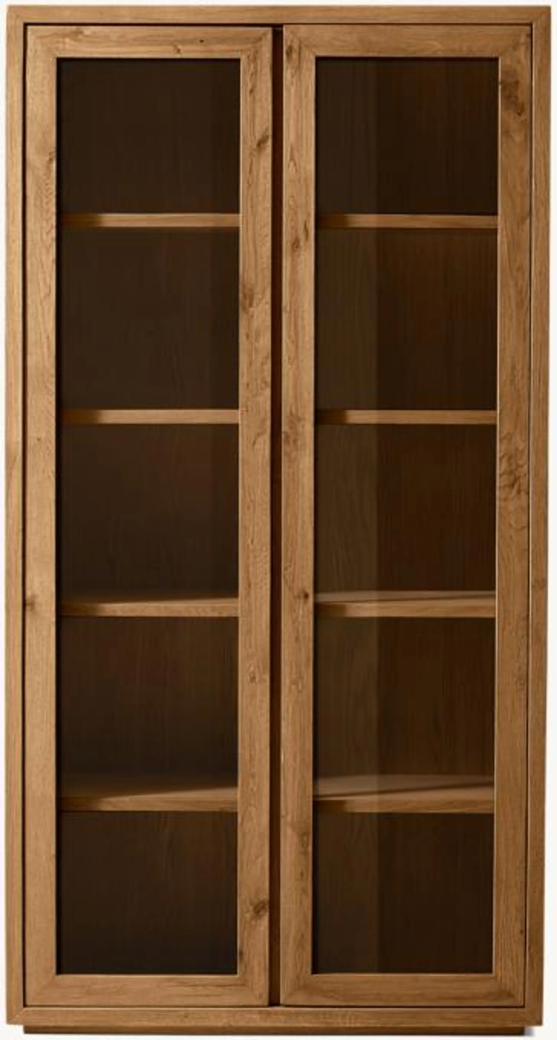 Reclaimed Oak Thin Frame Glass Cabinet