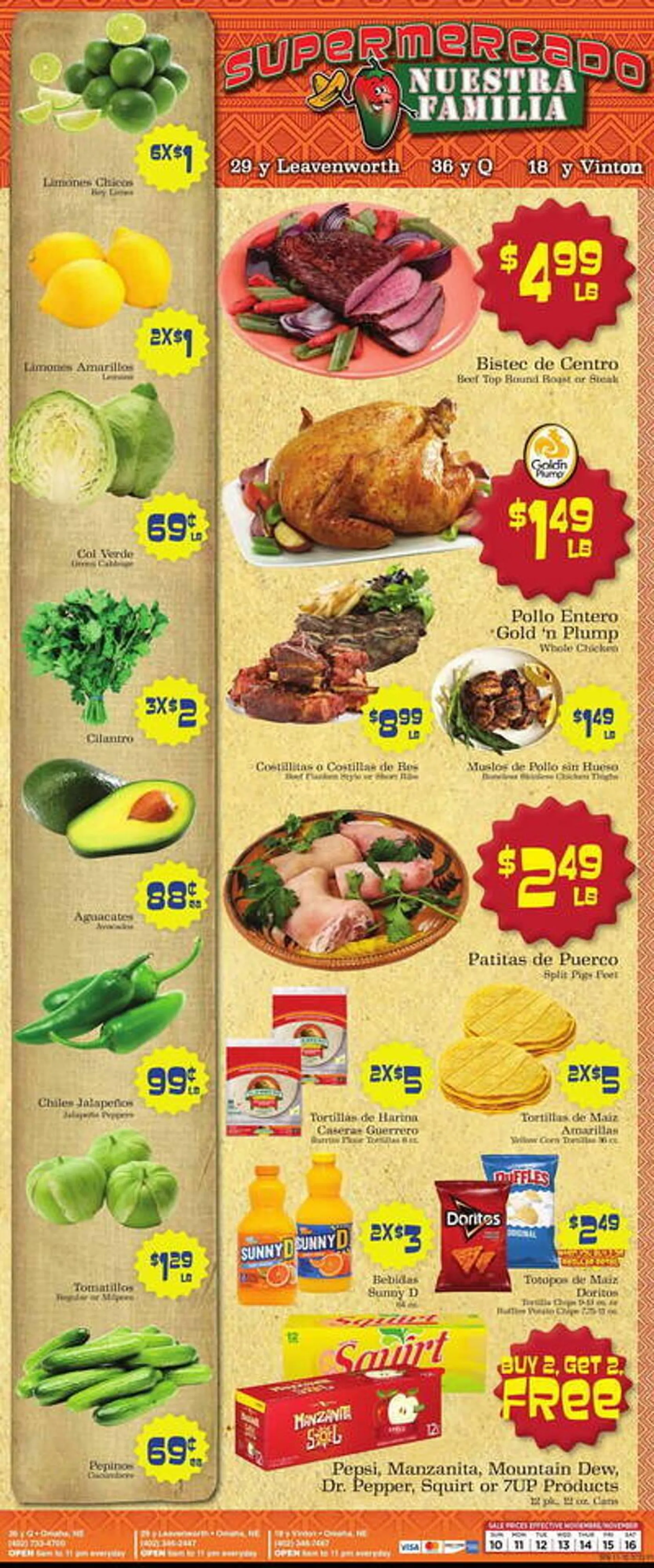 Supermercado Nuestra Familia Weekly Ad - 1