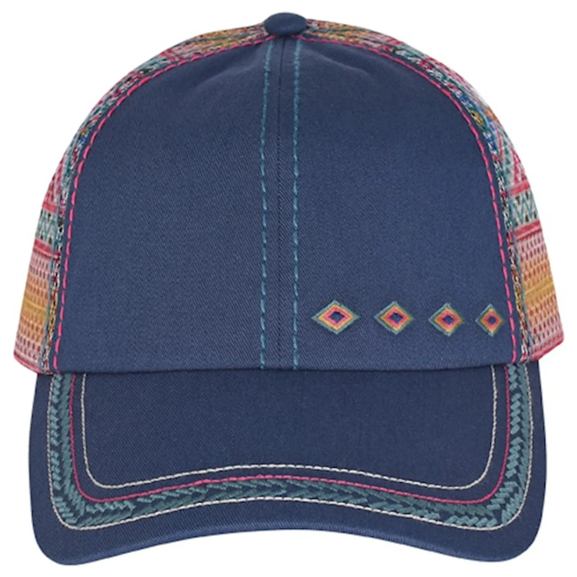 Catchfly Blue Denim Aztec Design Baseball Cap