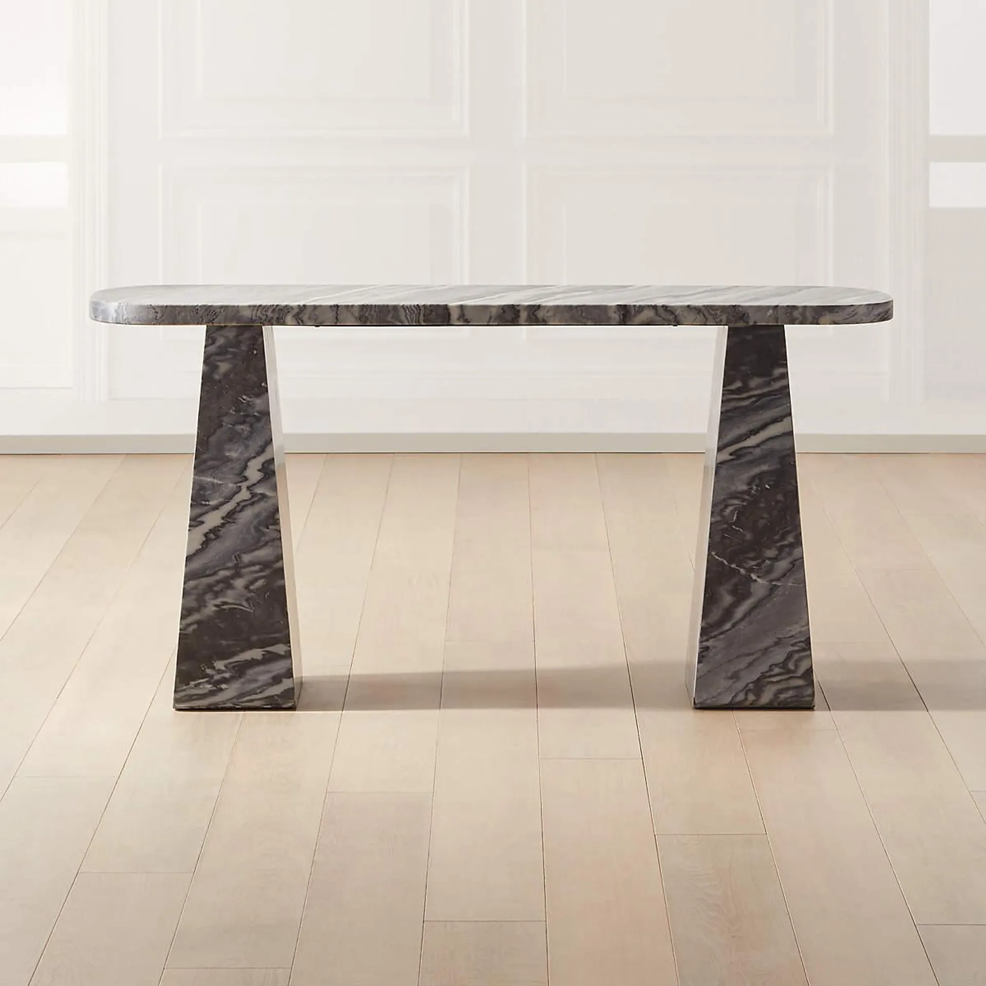 Tria Grey Marble Console Table
