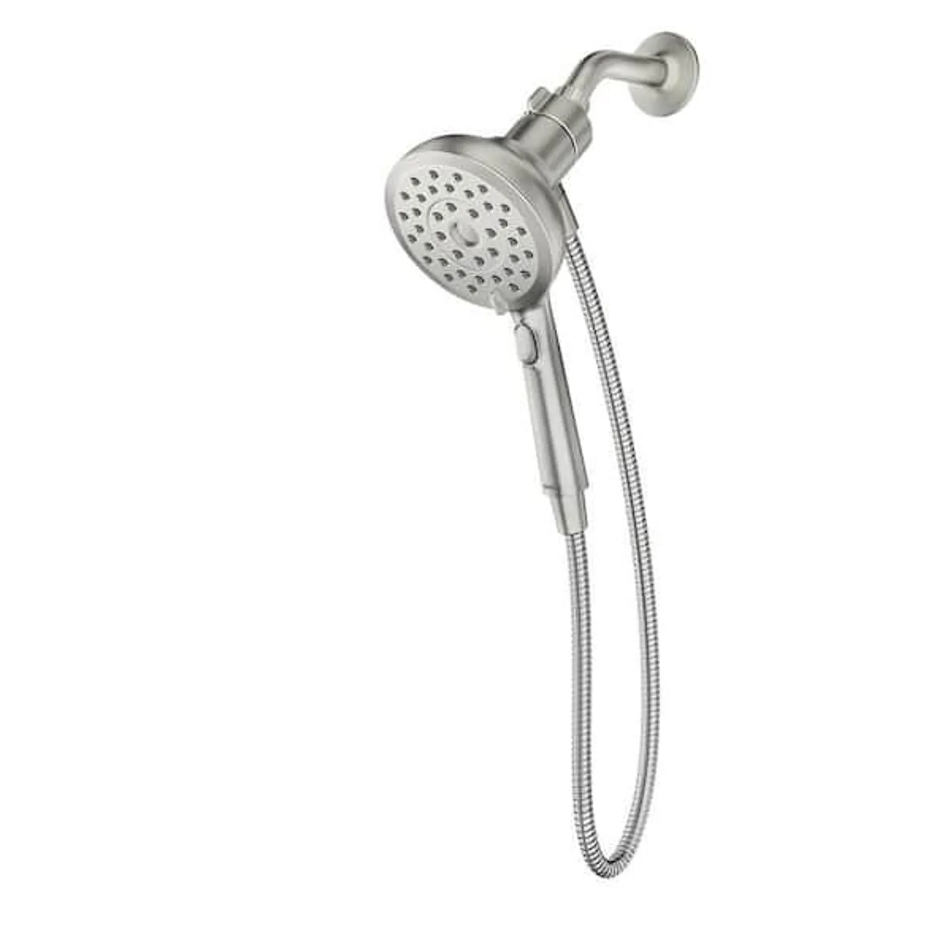 Verso 8-Spray Patterns 2.5 GPM 5 in. Wall Mount Handheld Shower Head with Infiniti Dial in Spot Resist Brushed Nickel