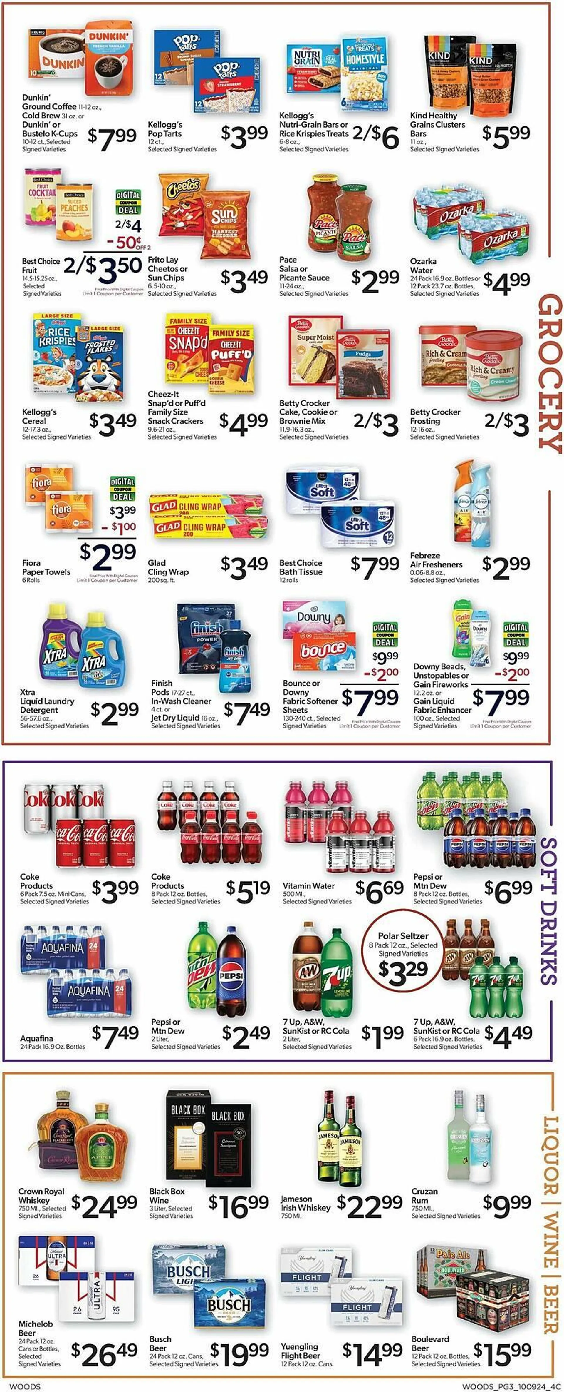 Weekly ad Woods Supermarket Weekly Ad from October 9 to October 15 2024 - Page 3