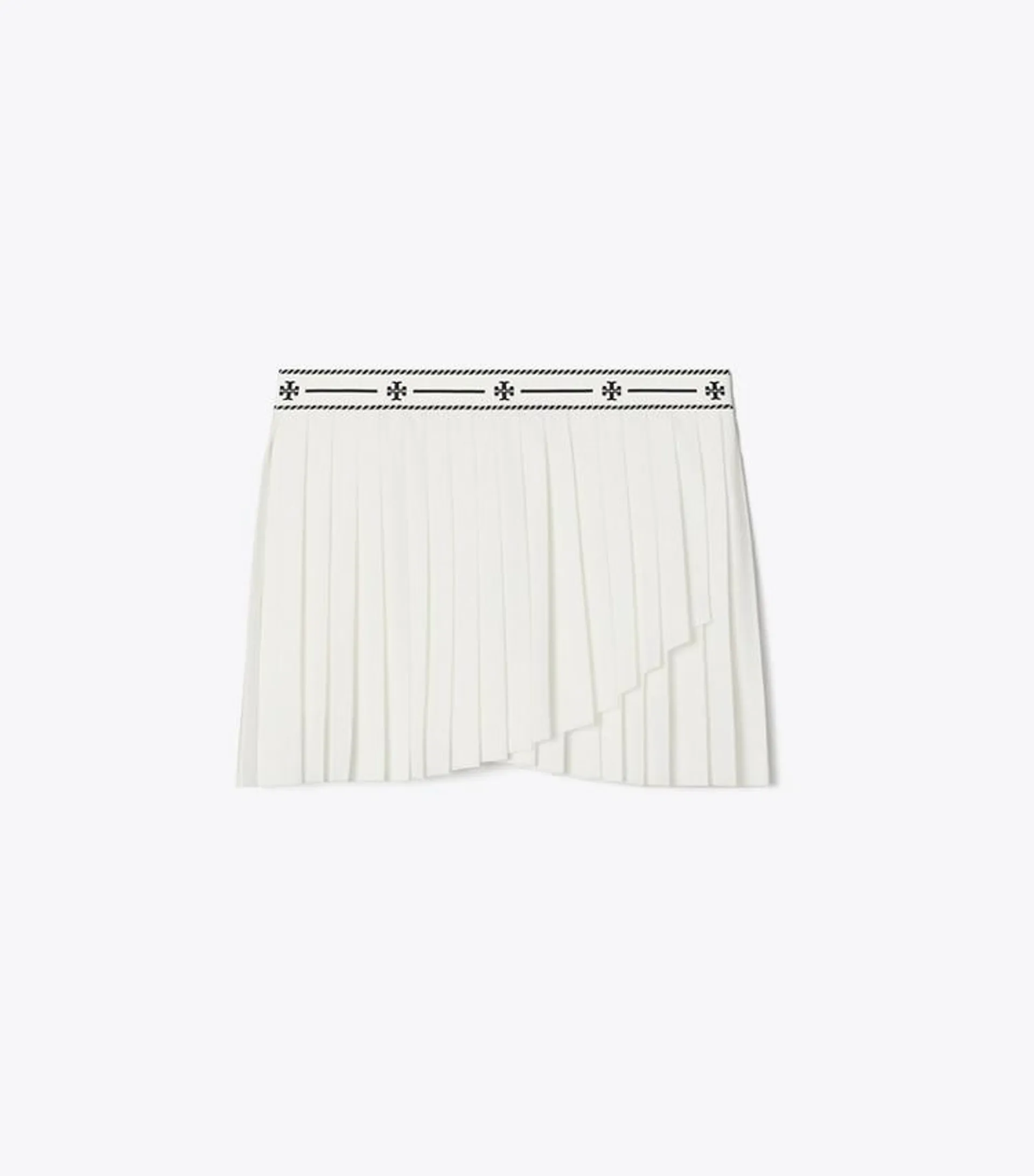 JACQUARD PERFORMANCE JERSEY PLEATED OVERLAY SKIRT